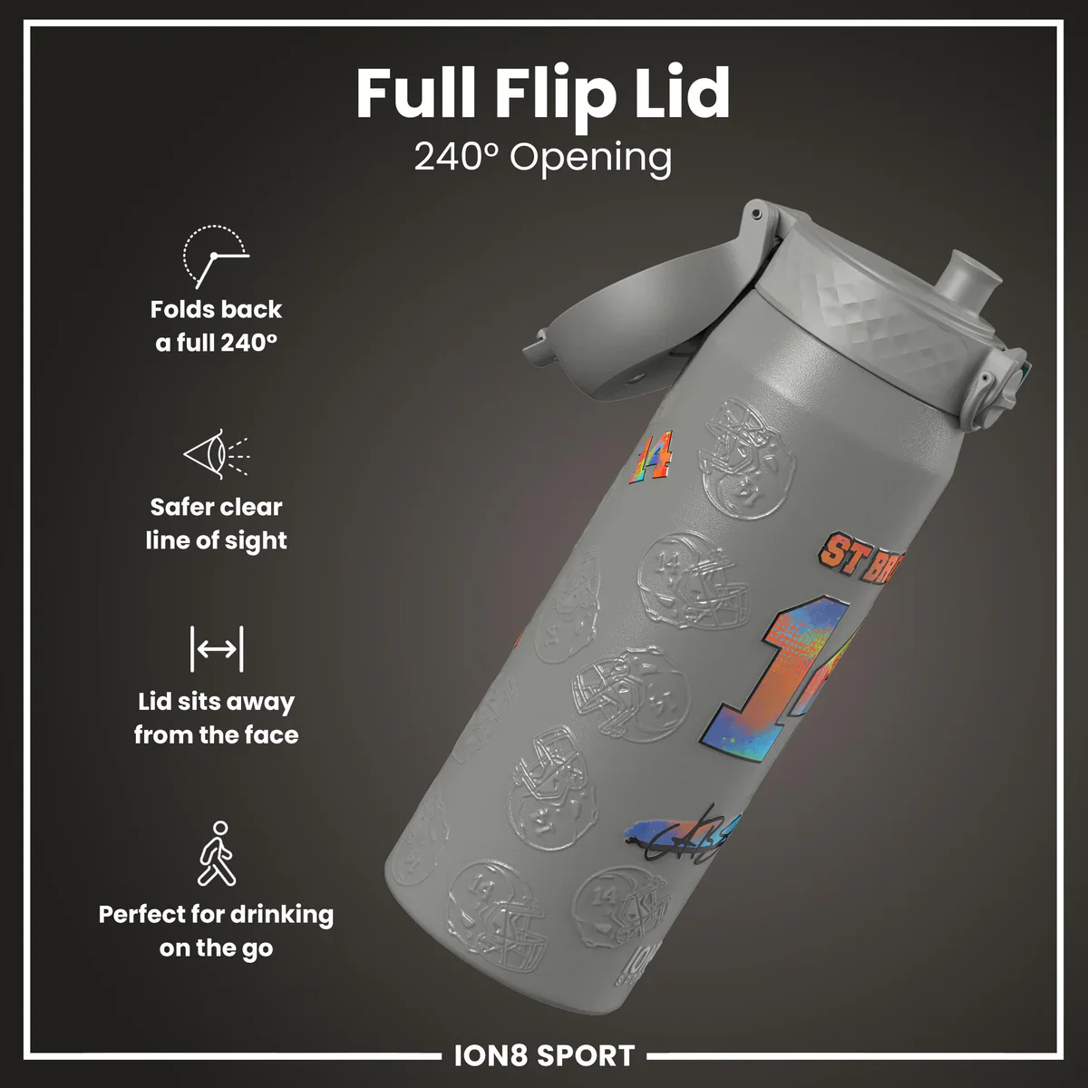 NFL x ION8 - Amon-Ra St. Brown Insulated Water Bottle - 750ml - Image 4