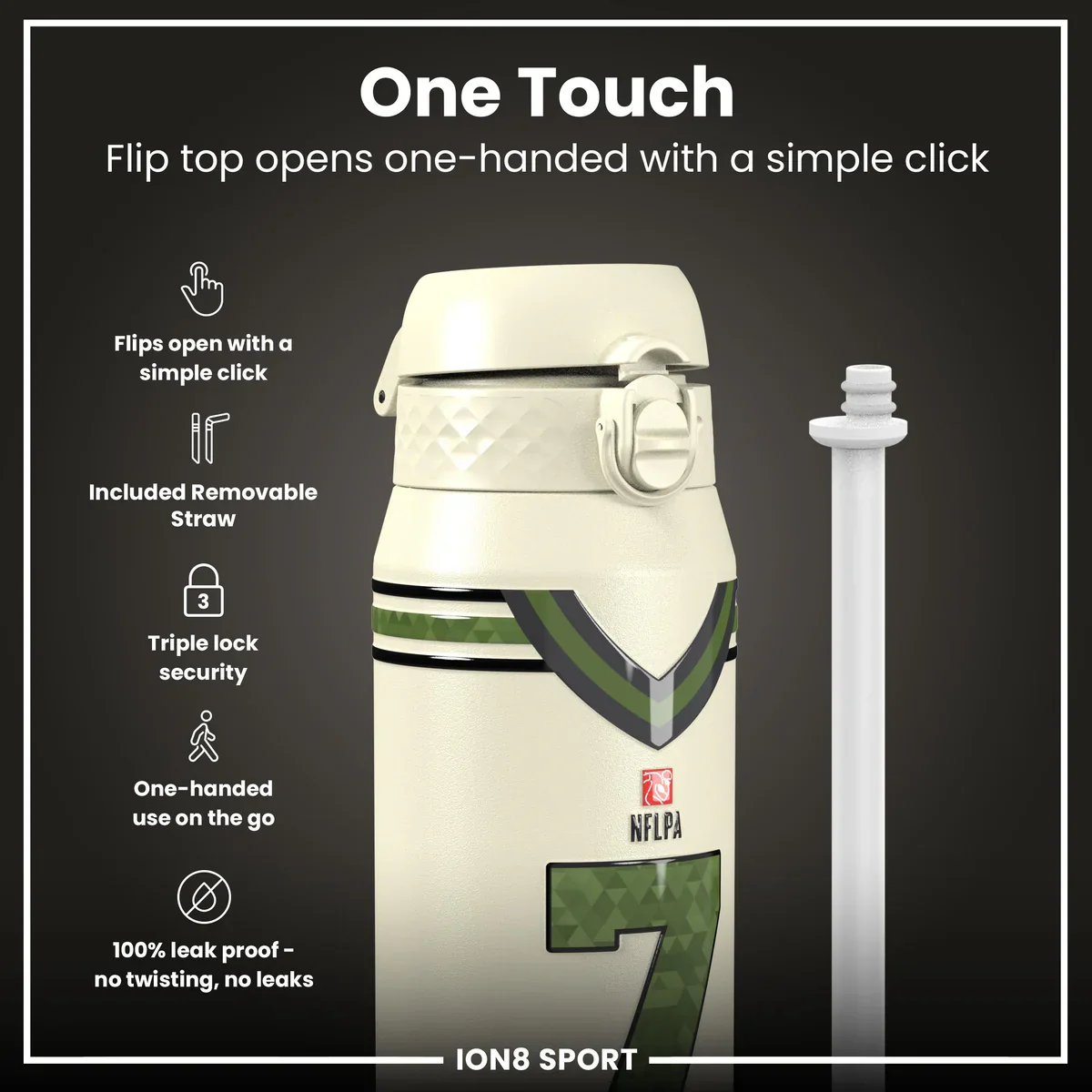 NFL x ION8 - CJ Stroud Insulated Water Bottle - 750ml - Image 3