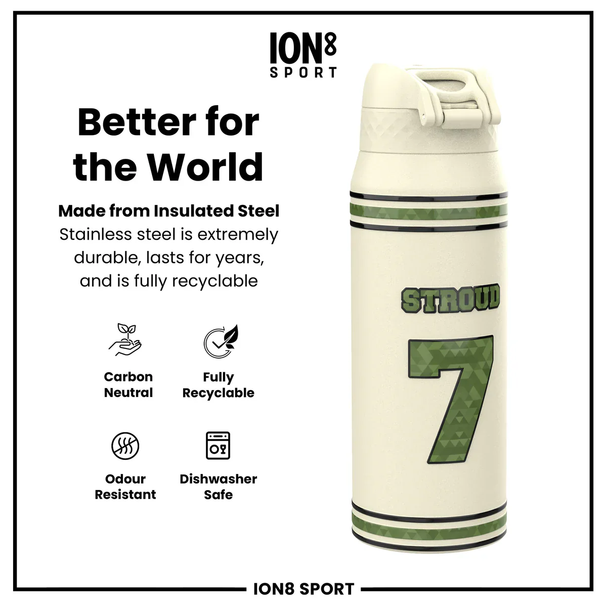 NFL x ION8 - CJ Stroud Insulated Water Bottle - 750ml - Image 5