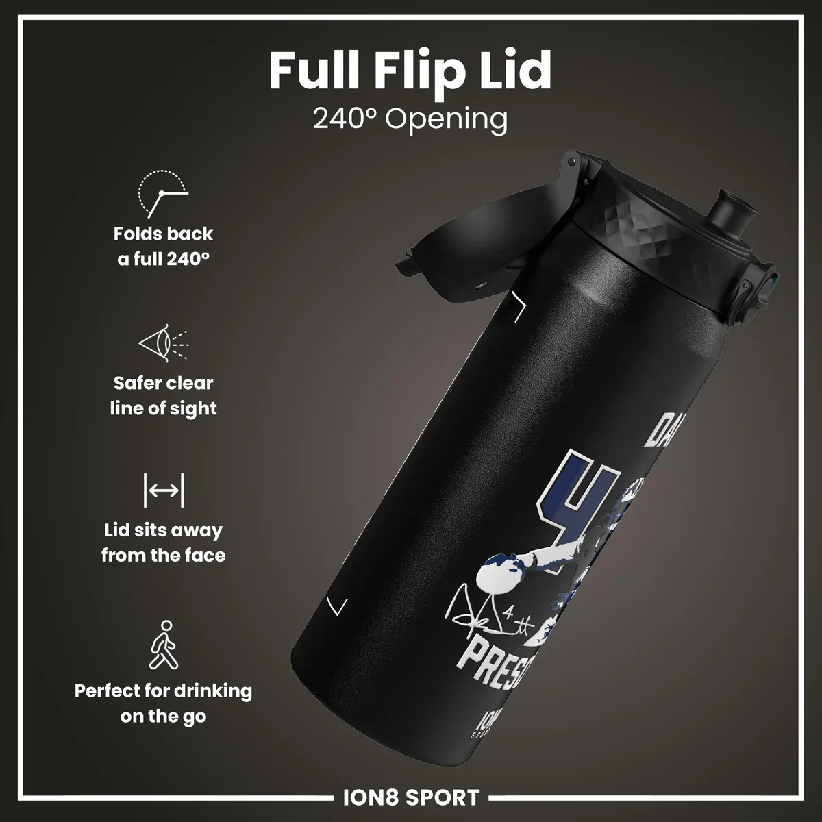NFL x ION8 - Dak Prescott Insulated Water Bottle - 750ml - Image 5