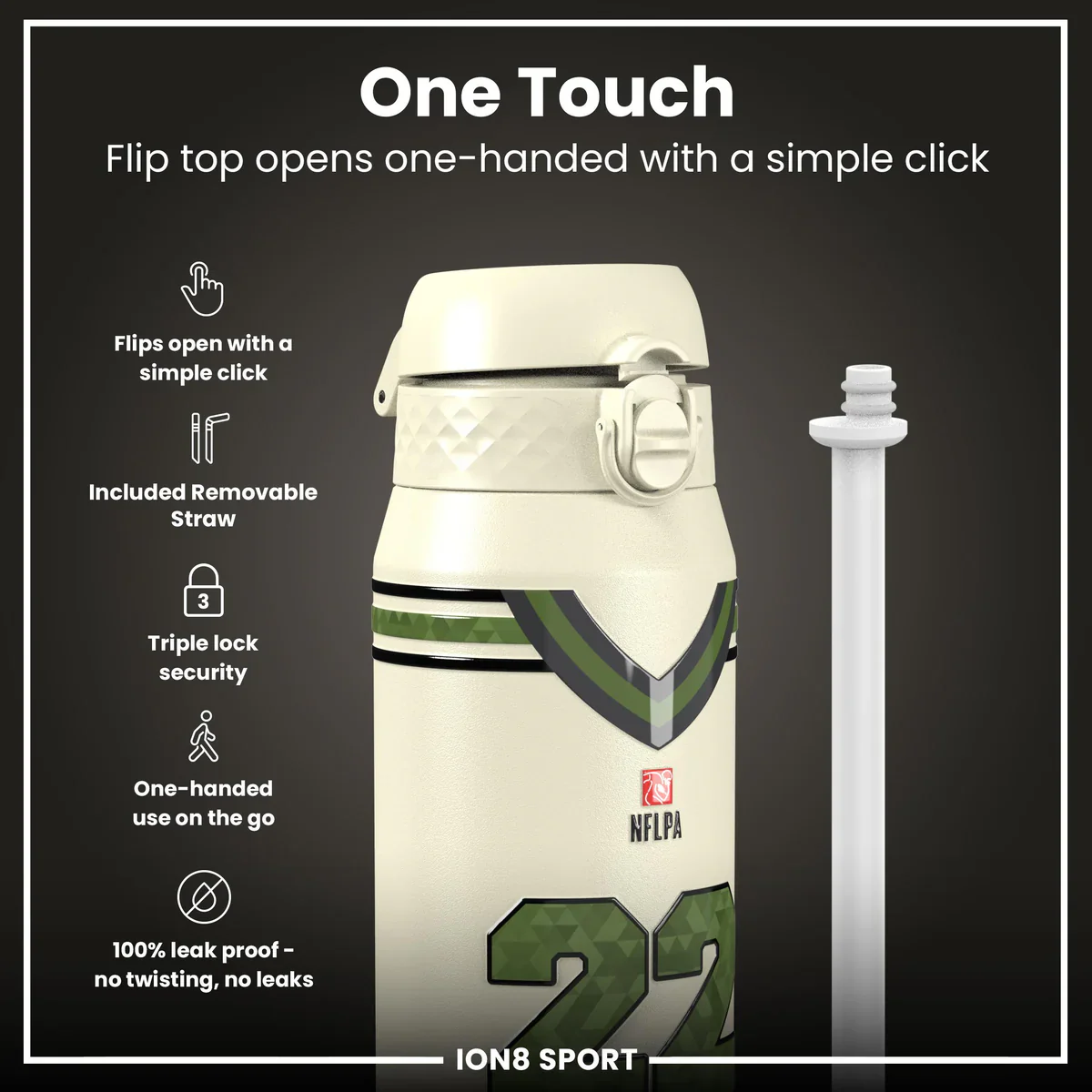 NFL x ION8 - Derrick Henry Insulated Water Bottle - 750ml - Image 3