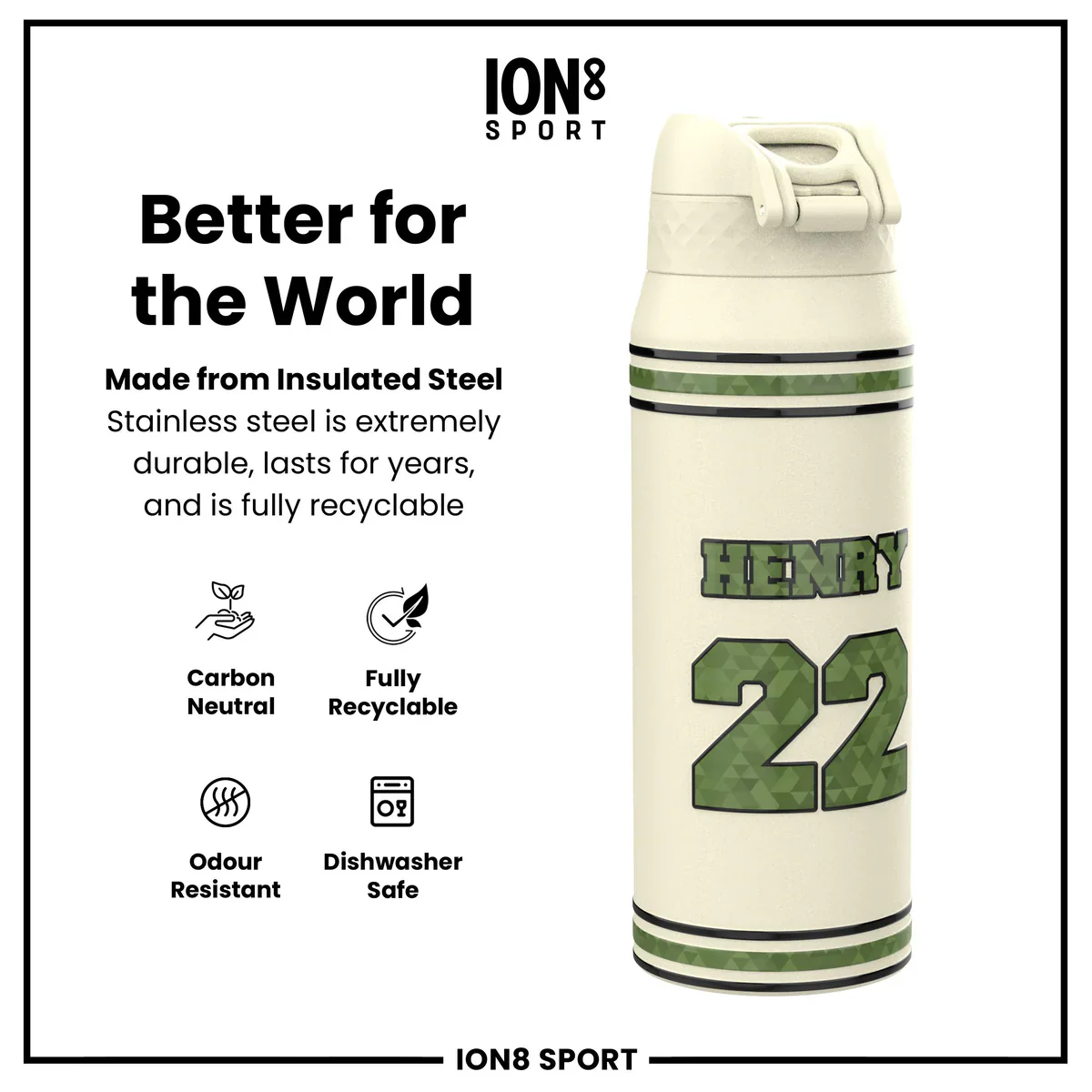 NFL x ION8 - Derrick Henry Insulated Water Bottle - 750ml - Image 5