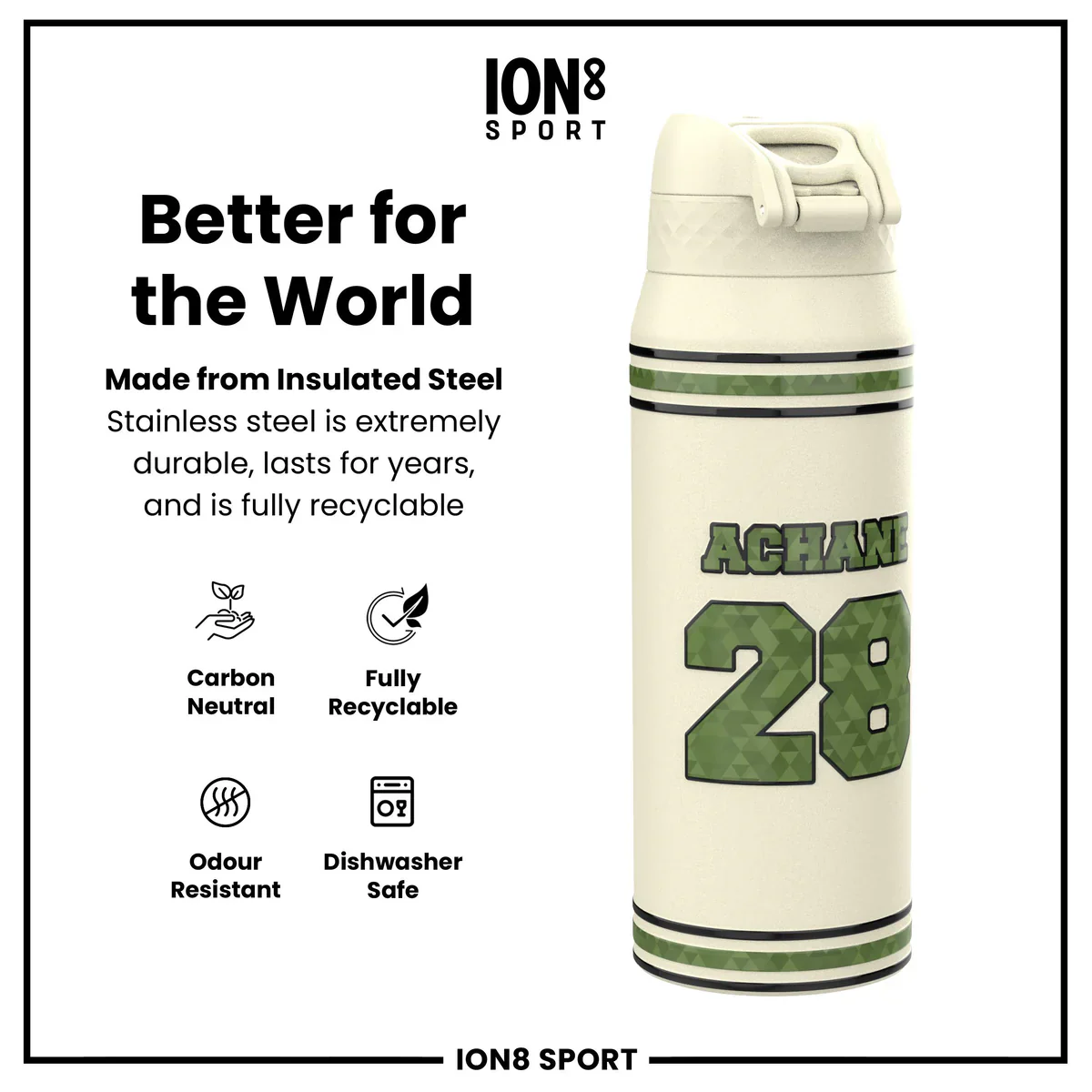 NFL x ION8 - De'Von Achane Insulated Water Bottle - 750ml - Image 5