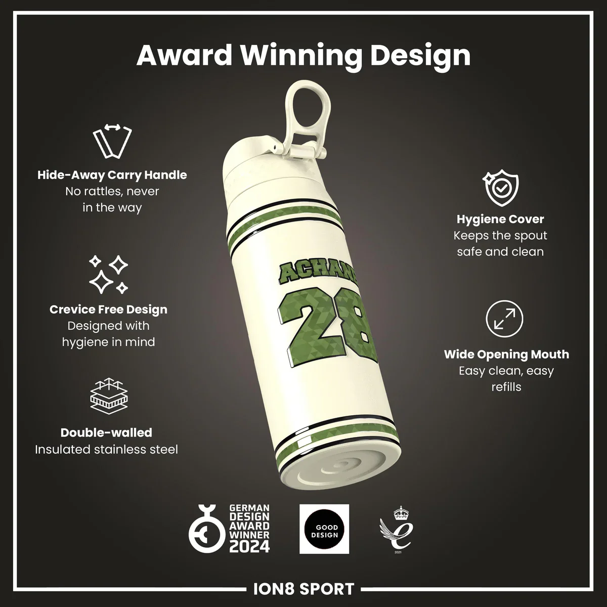 NFL x ION8 - De'Von Achane Insulated Water Bottle - 750ml - Image 6