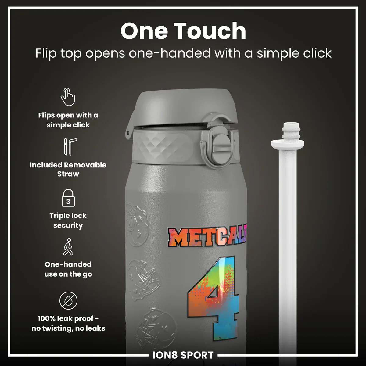 NFL x ION8 - DK Metcalf Insulated Water Bottle - 750ml - Image 3