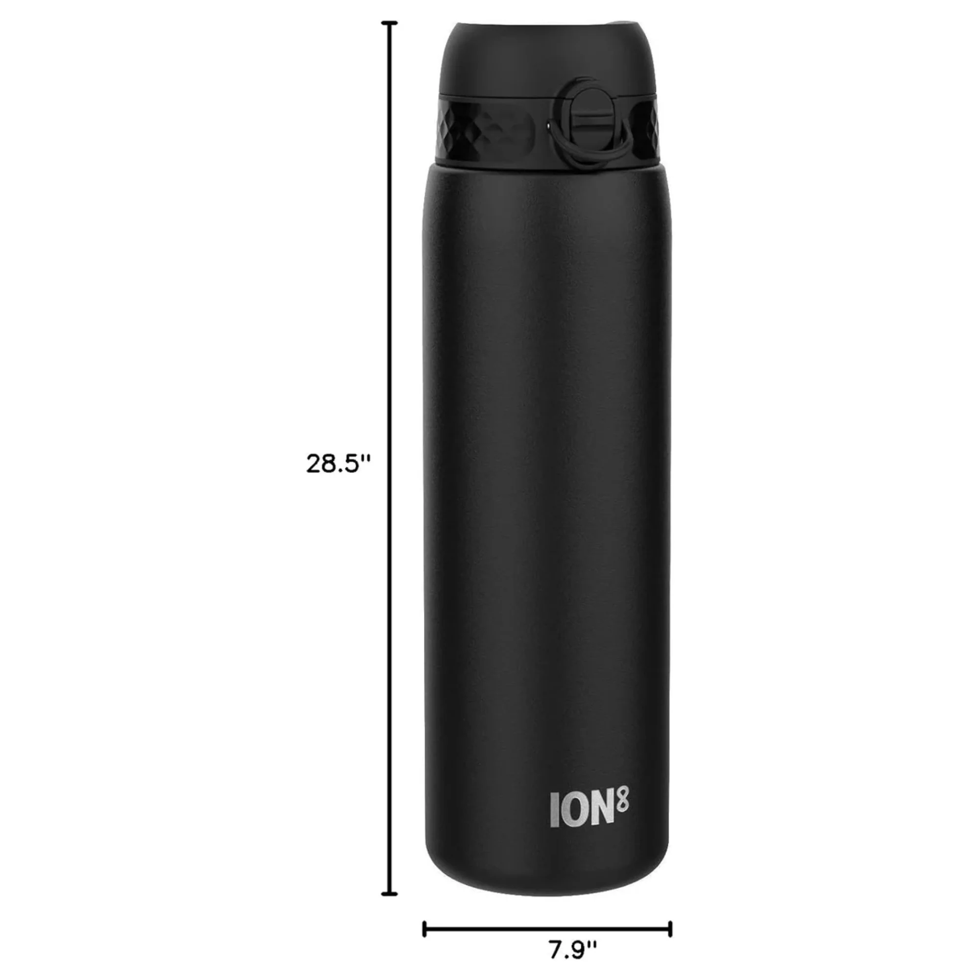 Quench 1 Litre Stainless Steel Water Bottle 1200 ml/40 oz Black - Image 2