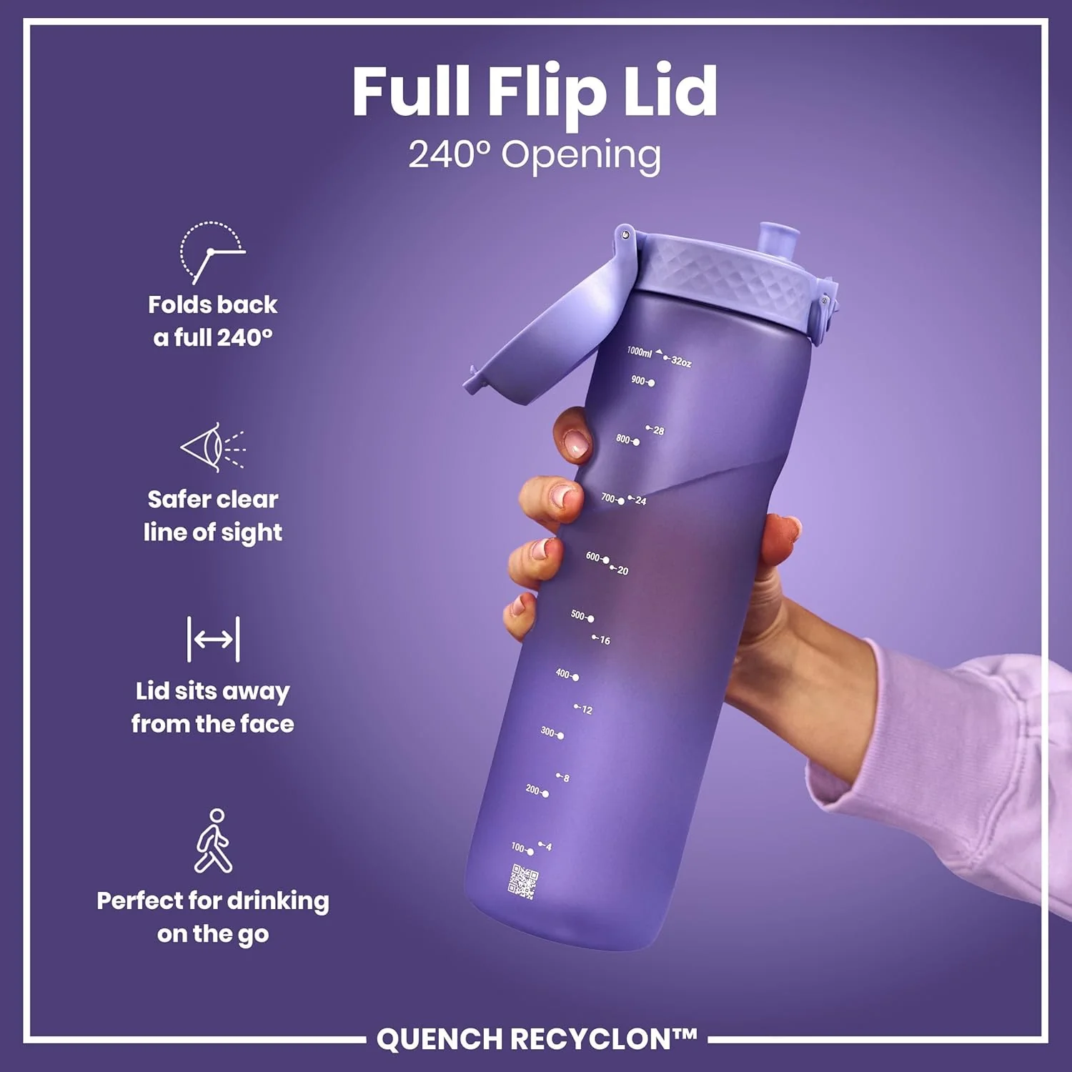 Ion8 Quench 32 oz Bottle Light Purple - Image 4