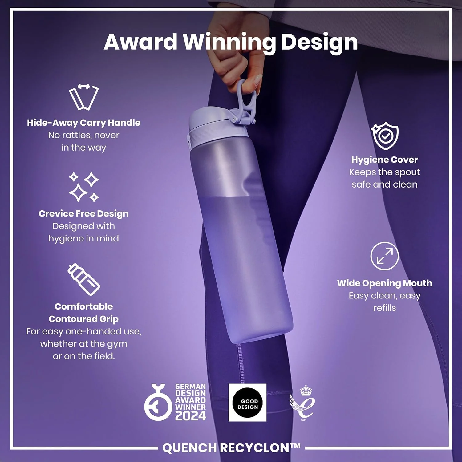 Ion8 Quench 32 oz Bottle Light Purple - Image 6