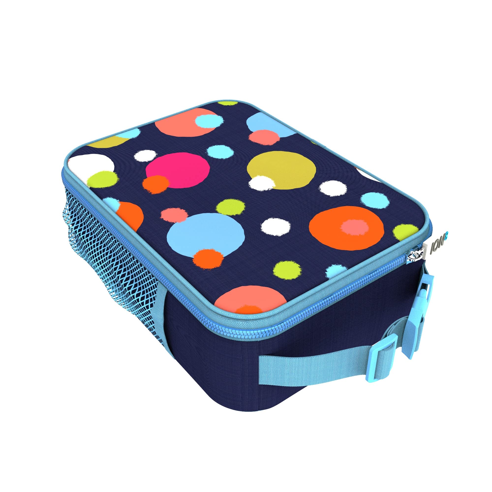 Insulated Lunch Bag- Navy Blue Spots - Image 5