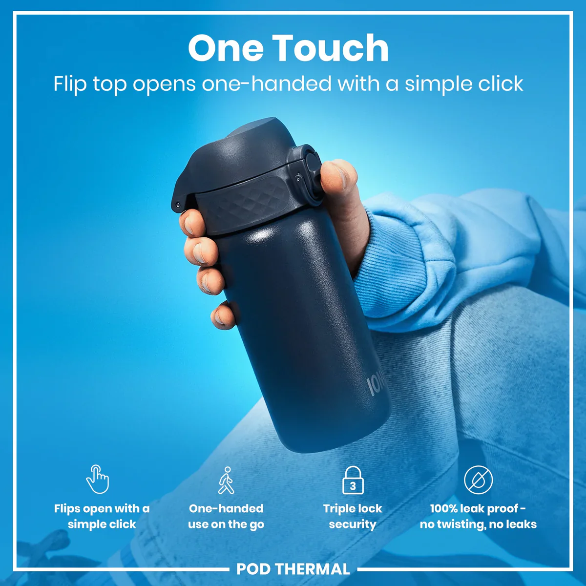 Insulated Stainless Steel Pod 11oz- Ash Navy - Image 3