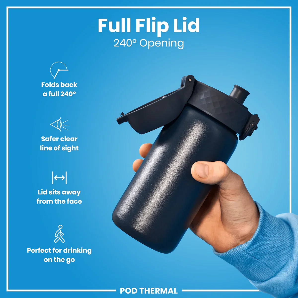 Insulated Stainless Steel Pod 11oz- Ash Navy - Image 4