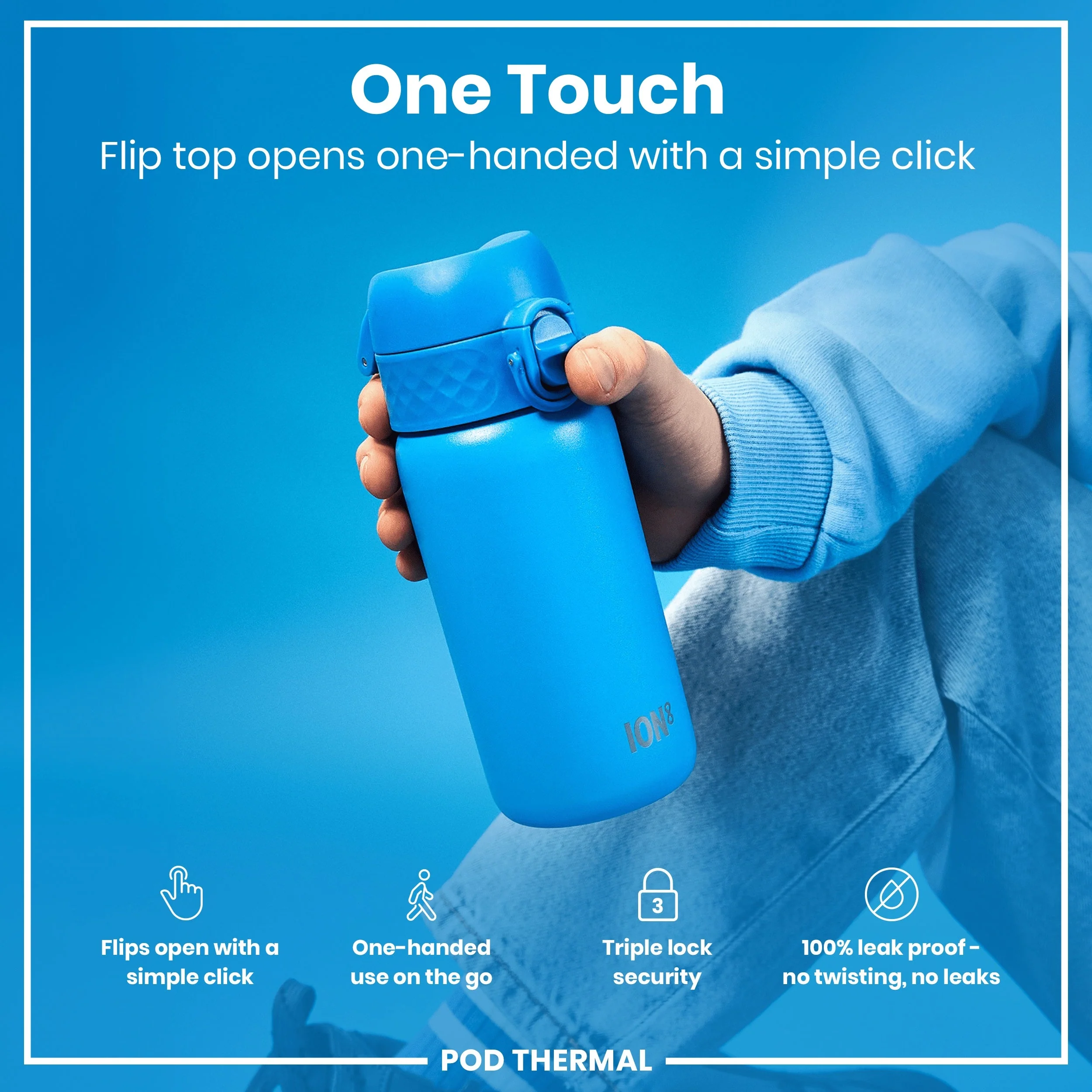 Pod Insulated Stainless Steel 11oz- Blue - Image 3