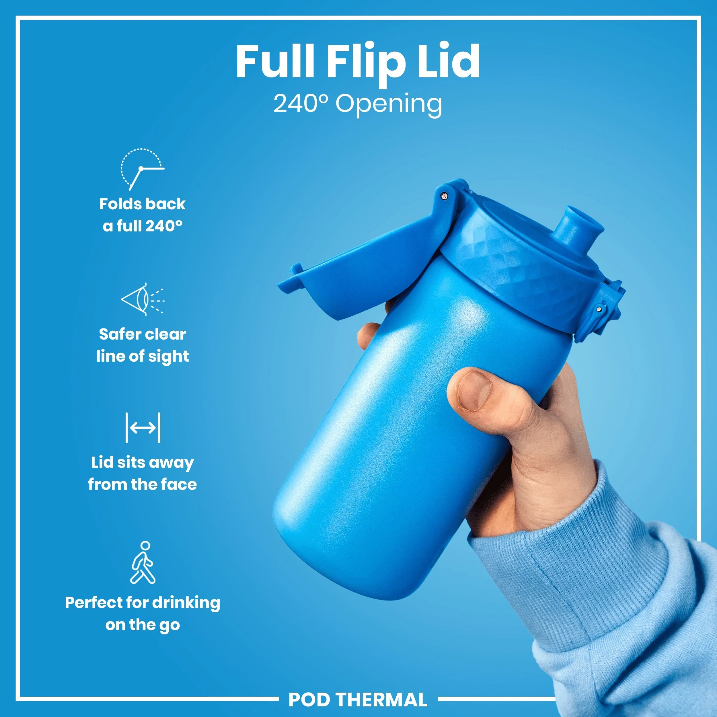 Pod Insulated Stainless Steel 11oz- Blue - Image 4