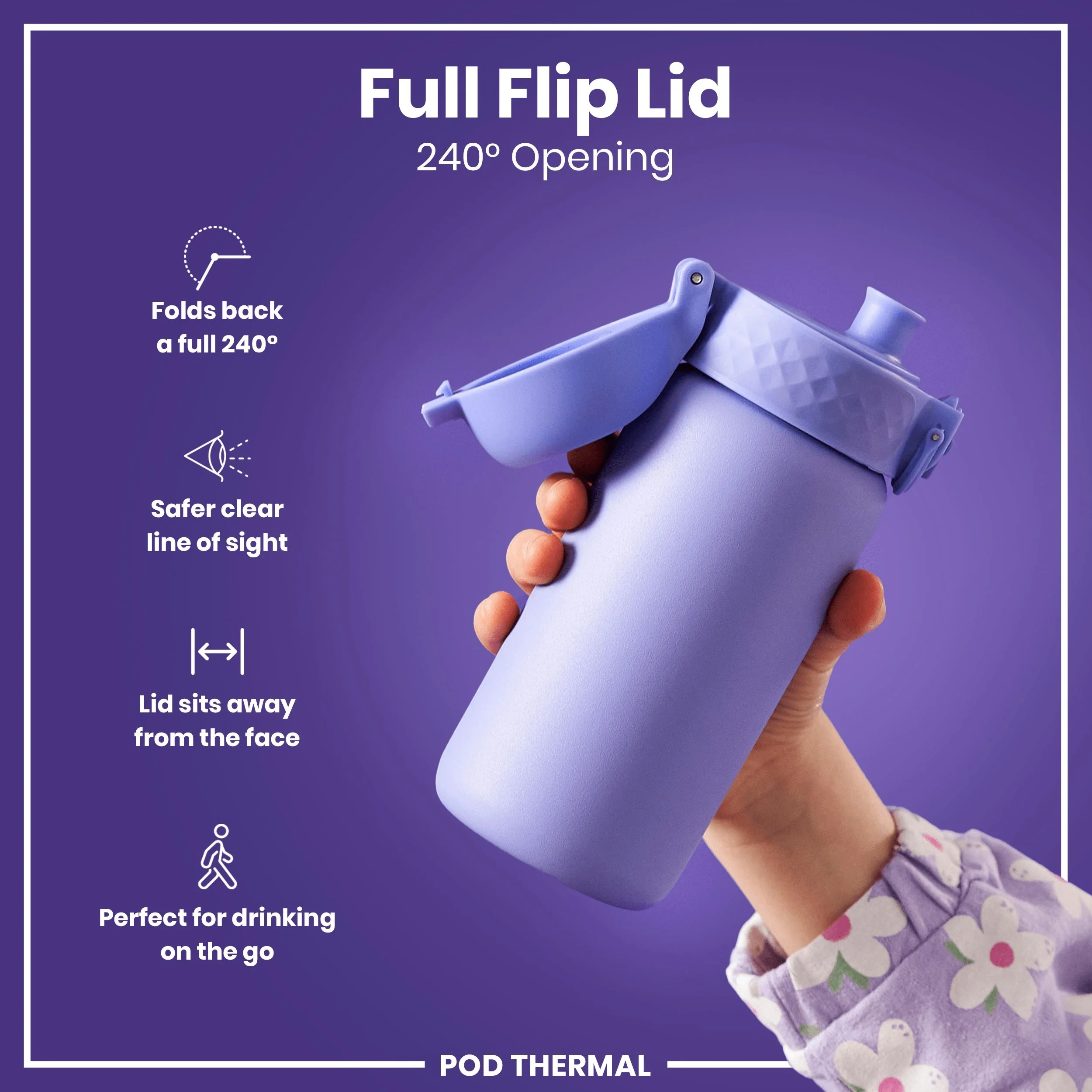 Pod Insulated Stainless Steel 11oz- Light Purple - Image 4