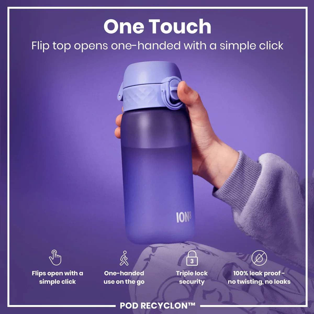 Insulated Stainless Steel Pod 11oz- Light Purple - Image 3