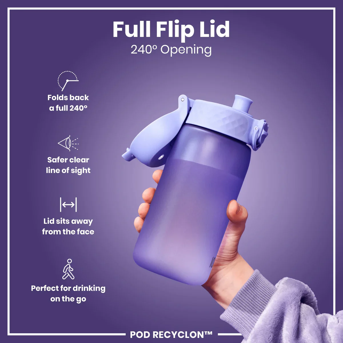 Insulated Stainless Steel Pod 11oz- Light Purple - Image 4
