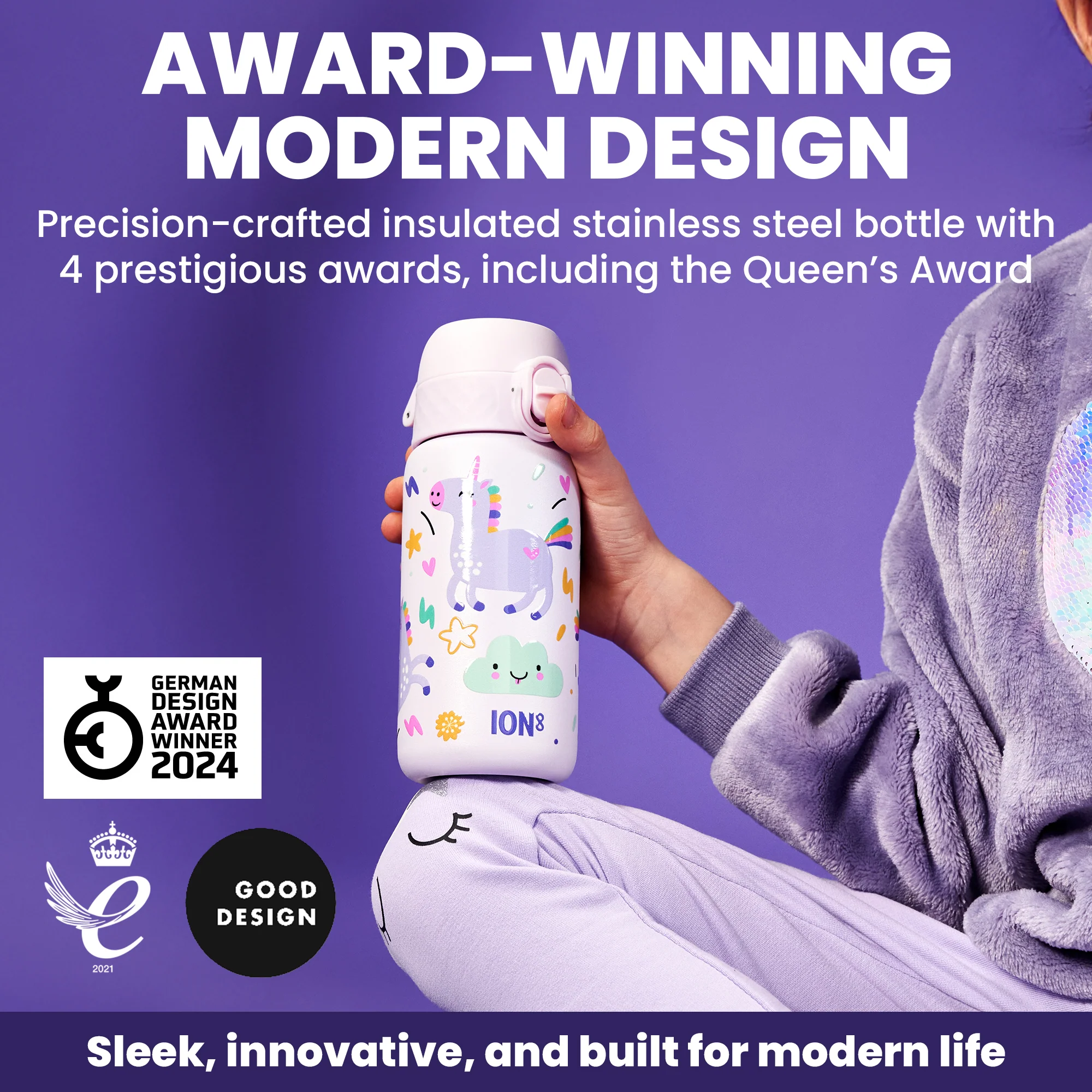 Pod Insulated Stainless Steel 11oz- Unicorns/White Bottle - Image 13