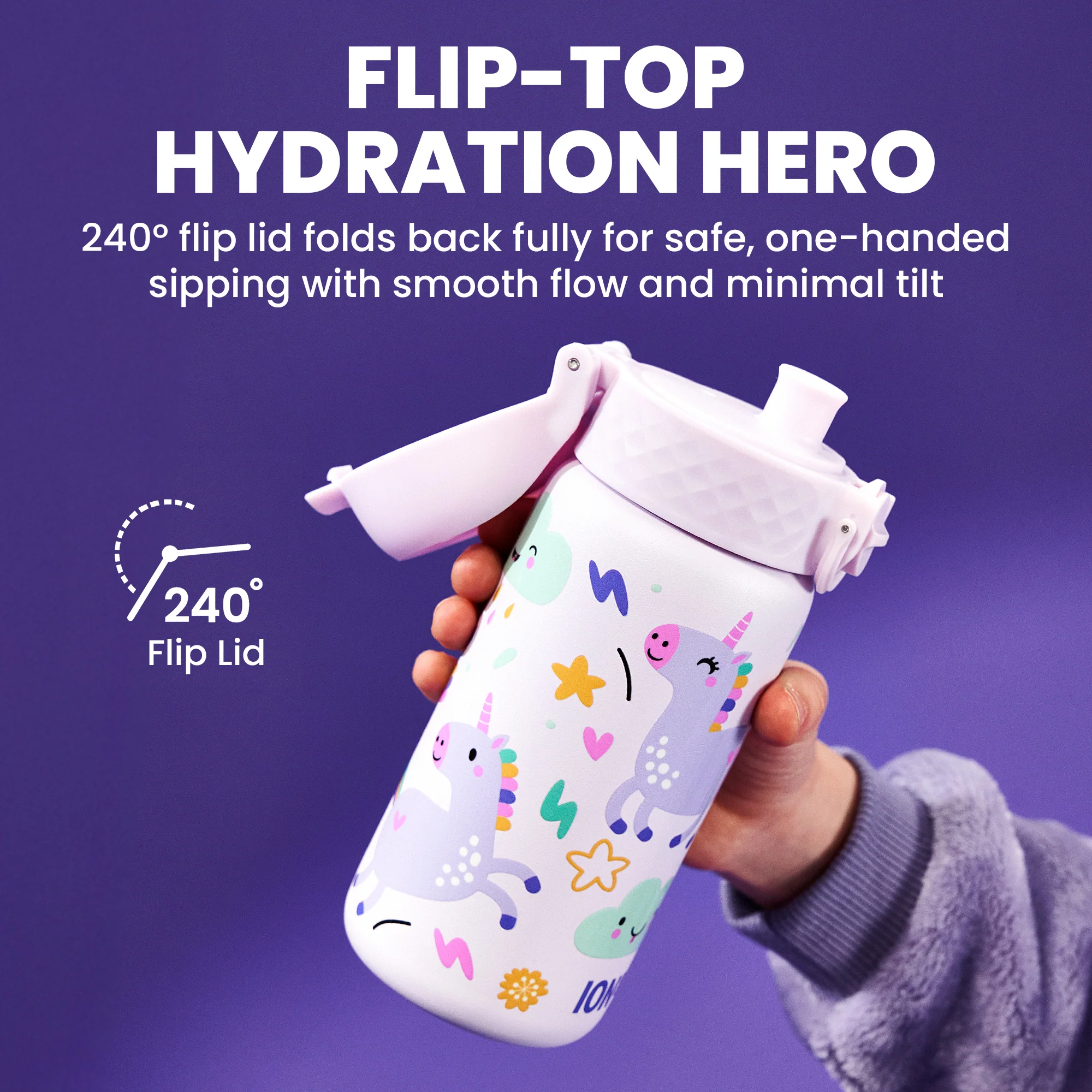 Pod Insulated Stainless Steel 11oz- Unicorns/White Bottle - Image 9
