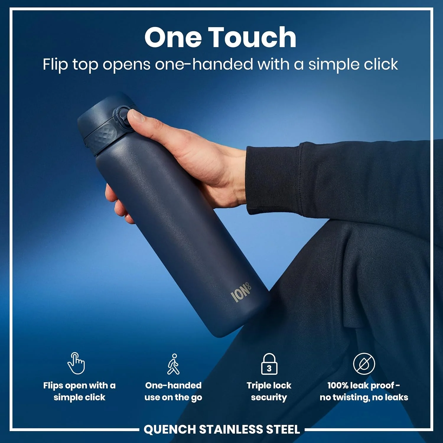 Quench Insulated Stainless Steel 13oz- Ash Navy - Image 5
