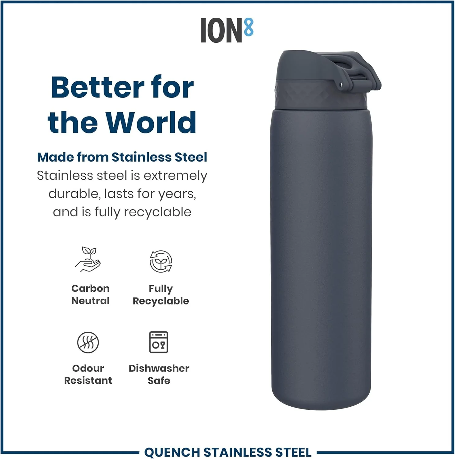Quench Insulated Stainless Steel 13oz- Ash Navy - Image 7