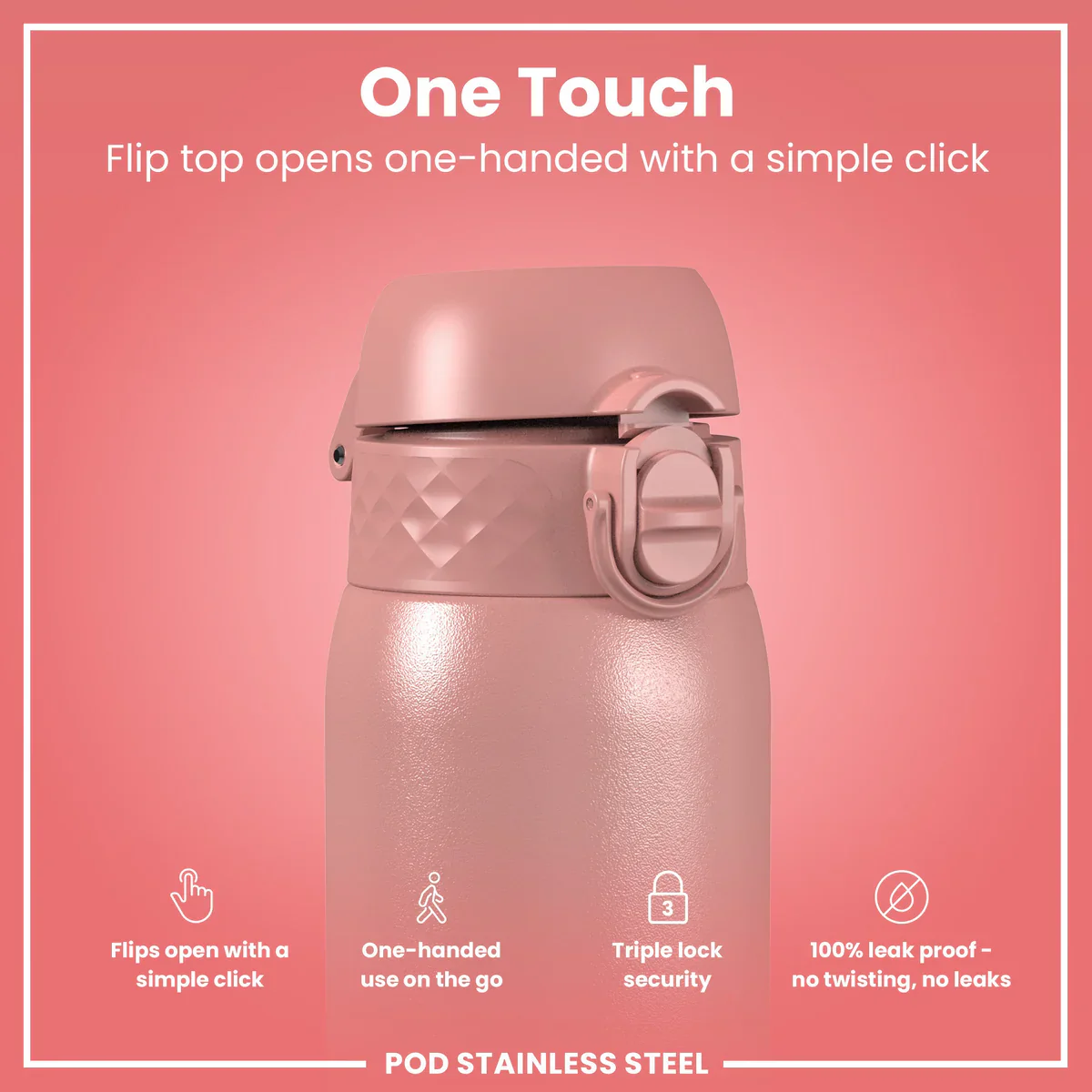 Insulated Stainless Steel 13oz Pod - Ash Rose Pink - Image 3