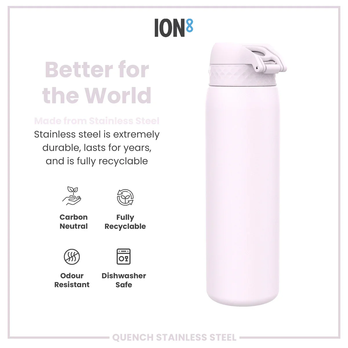 Quench Insulated Stainless Steel 40oz- Lilac Dusk Pink - Image 5