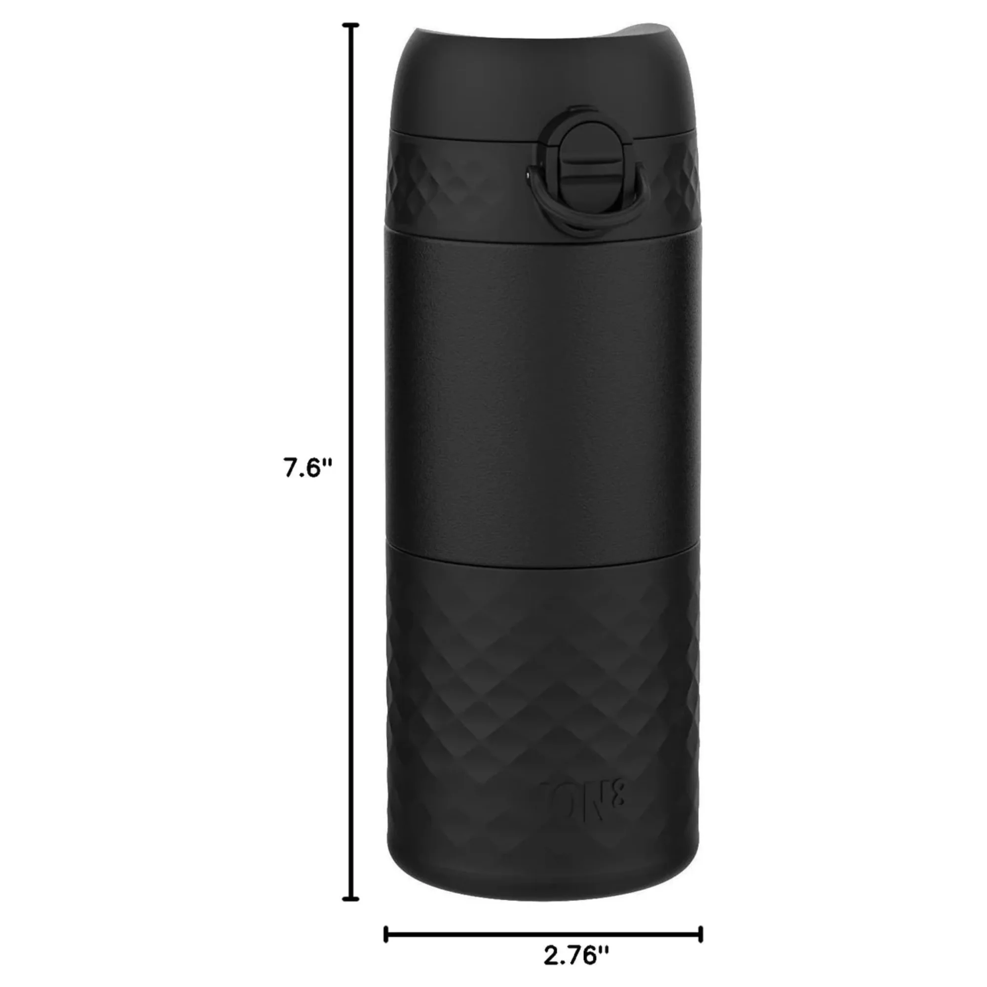 ION8 Insulated Travel Mug, 360 ml/12 oz, Leak Proof, Triple Lock Secure, Spill-Free in Transit, Hygienic Cover, Easy-to-Clean, Perfect On-The-Go, Black, Stainless Steel - Image 2