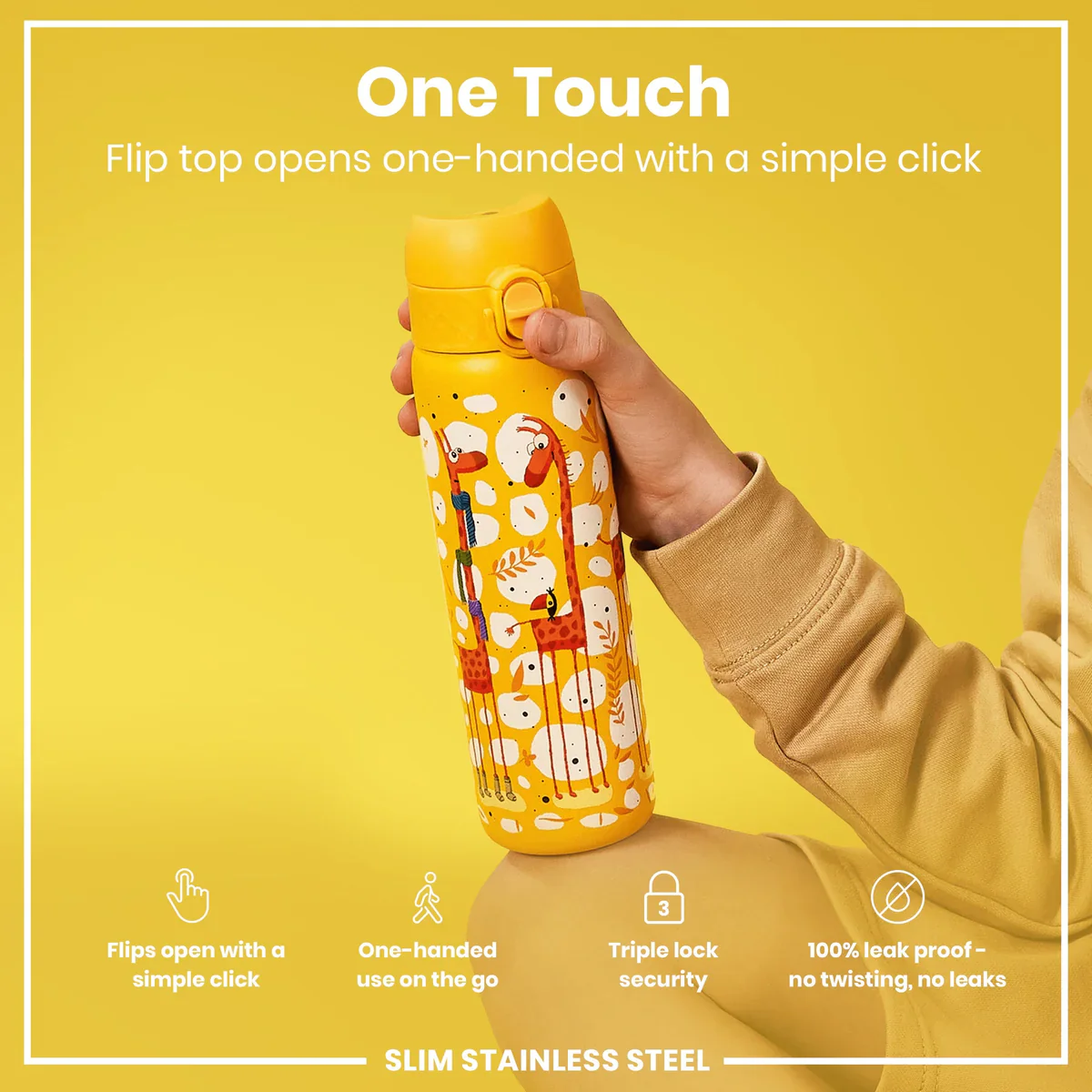 Slim Lightweight Stainless Steel 20oz- Giraffes - Image 3
