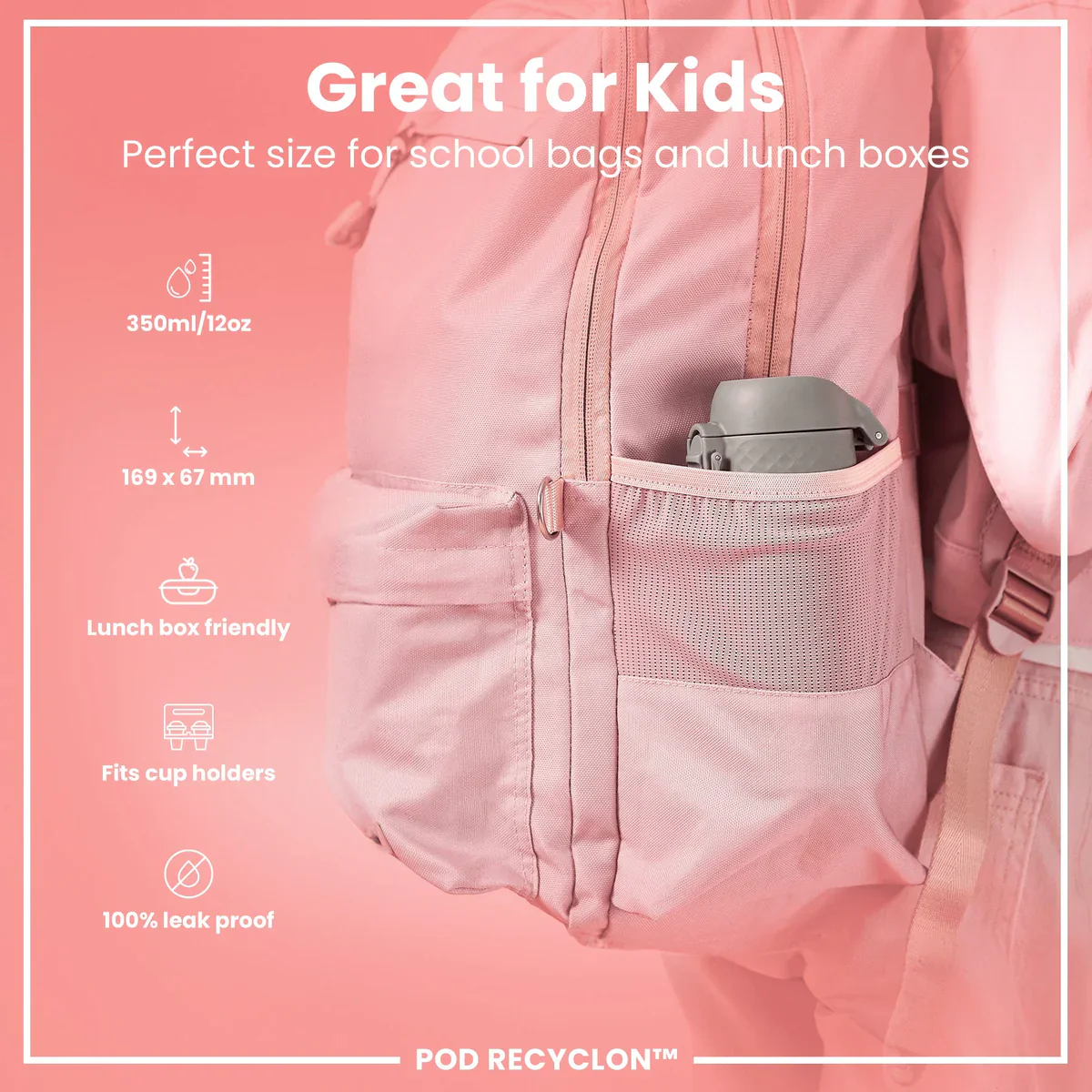Pod Recyclon 12oz- Grey - Image 2