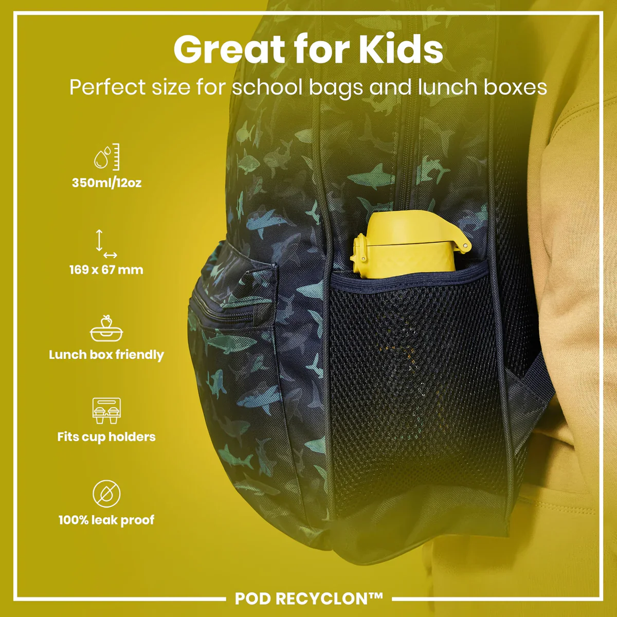 Pod Recyclon 12oz- Yellow Snakes - Image 2