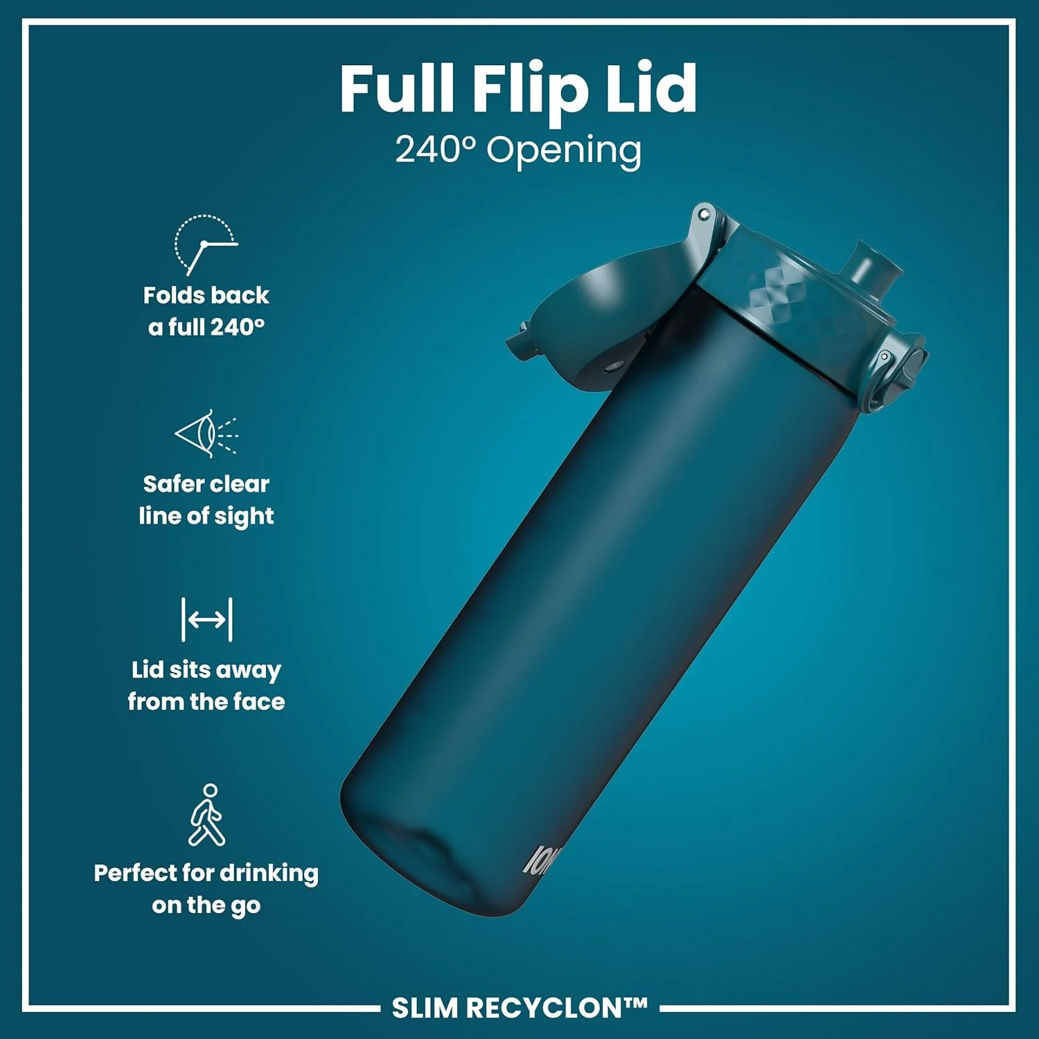 Slim Recyclon 18oz- Aqua Blue - Image 4