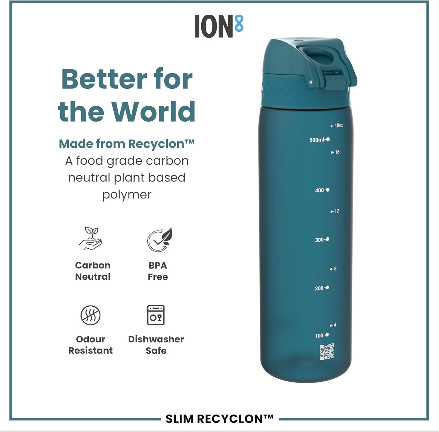 Slim Recyclon 18oz- Aqua Blue - Image 5