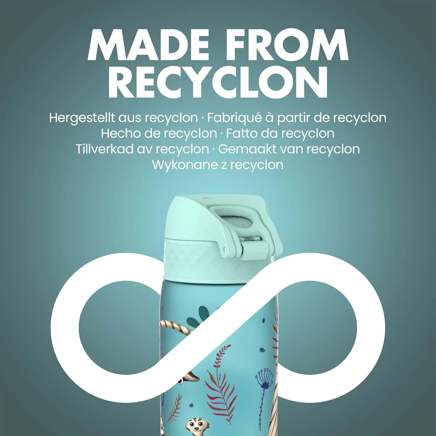 Slim Recyclon 18oz- Blue Zebra - Image 6