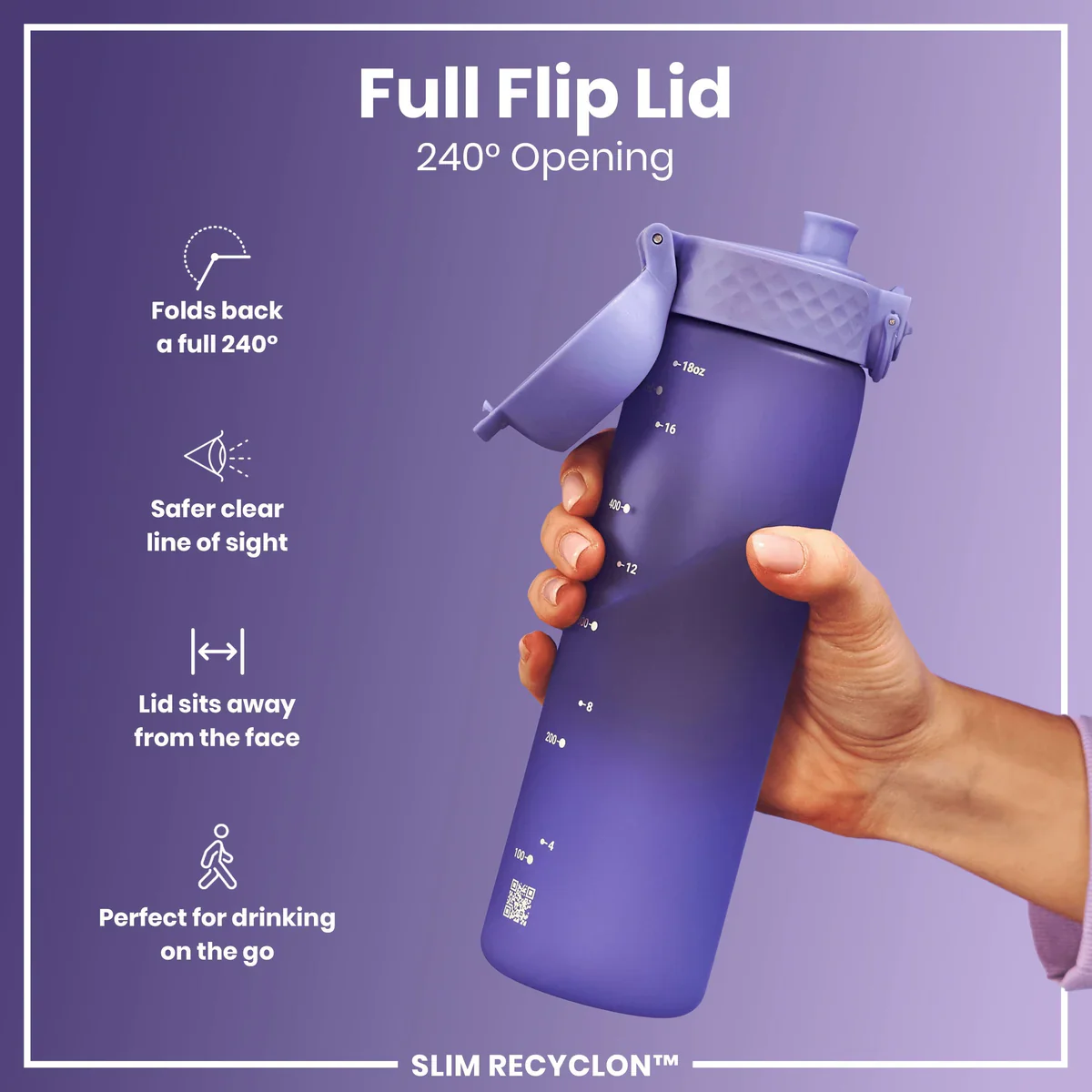 Slim Recyclon 18oz- Light Purple - Image 3