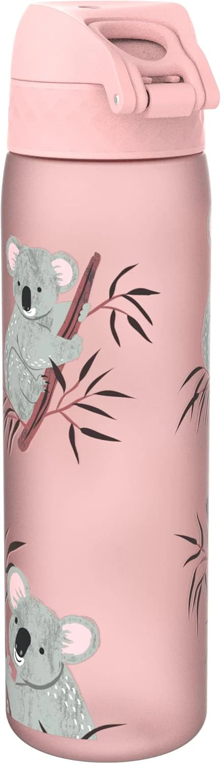 Leak Proof Slim Water Bottle, Recyclon 18oz- Pink Koala - Image 5