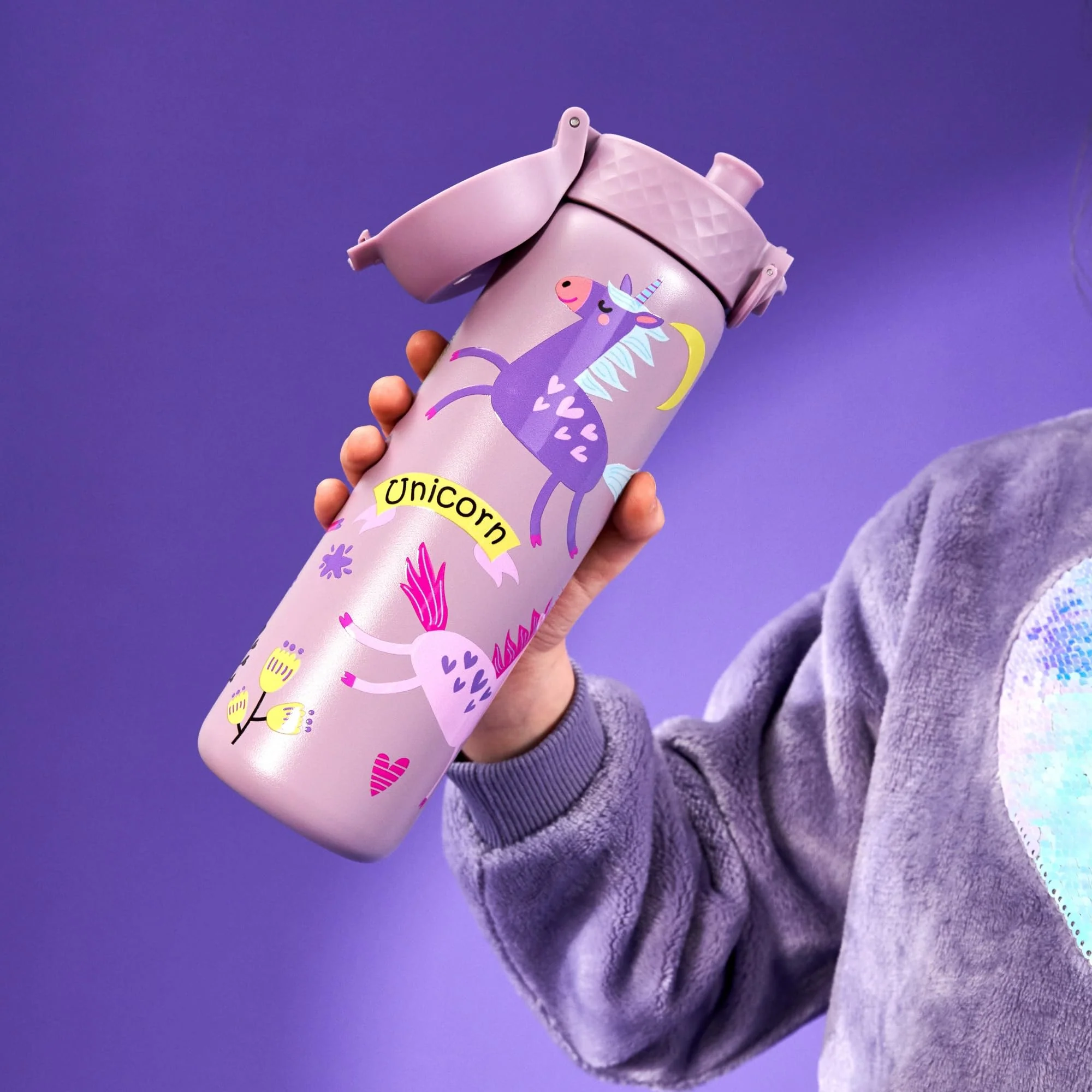 Slim Recyclon 18oz- Pink Unicorns - Image 3