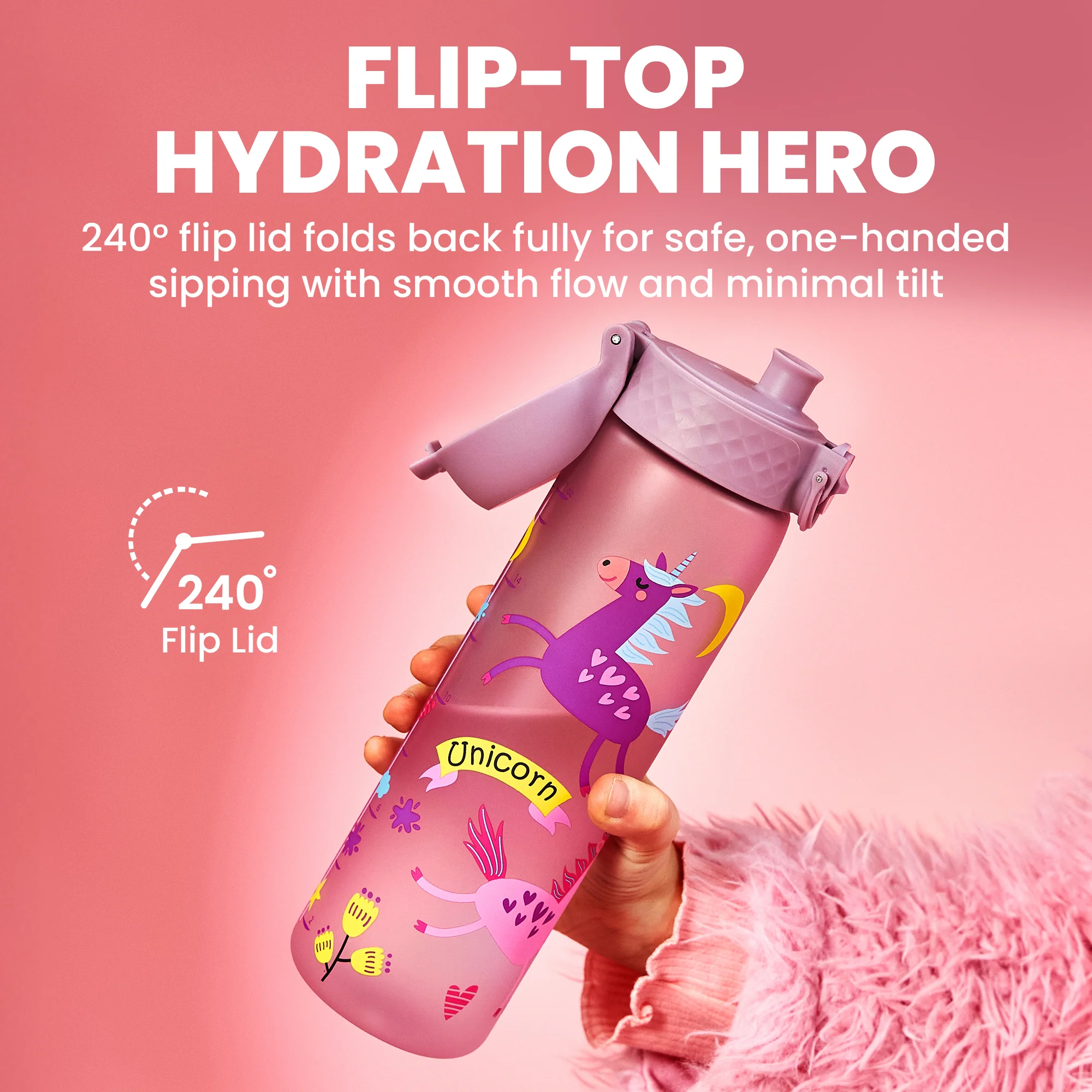 Slim Recyclon 18oz- Pink Unicorns - Image 9