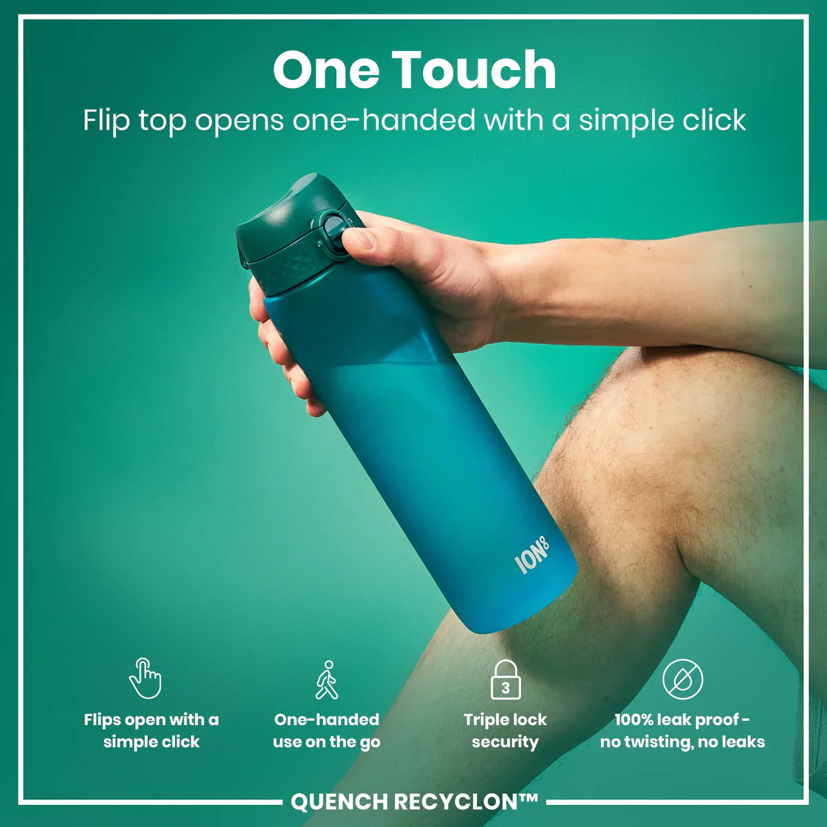 Quench Recyclon 34oz- Aqua Blue - Image 3