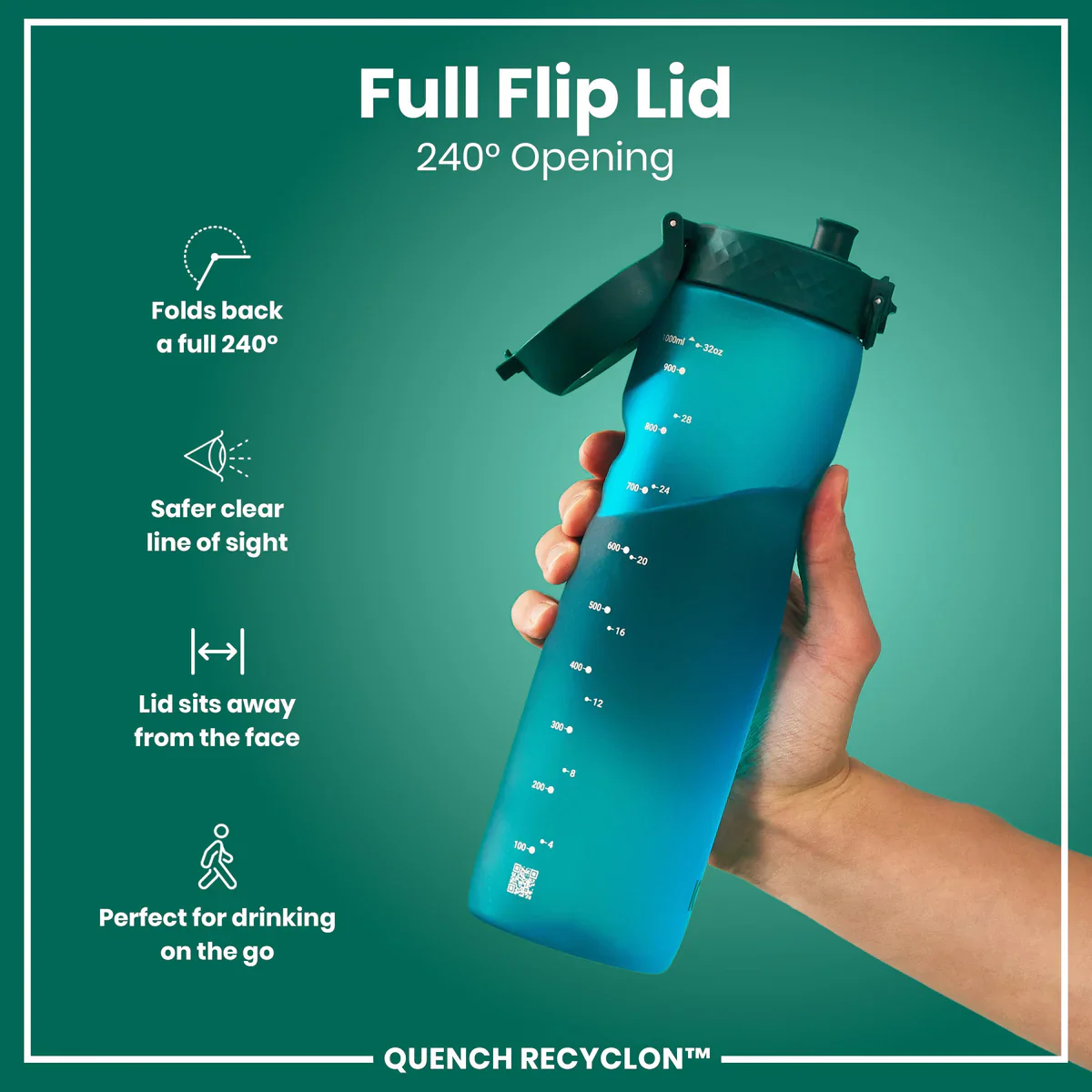 Quench Recyclon 34oz- Aqua Blue - Image 4