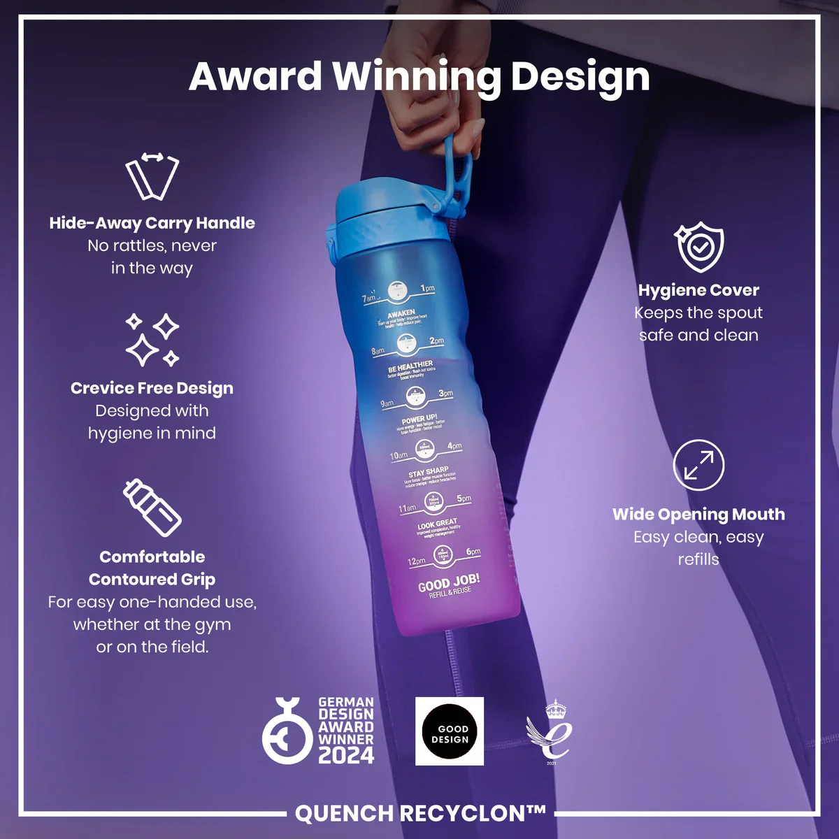 Quench Recyclon 34oz- Pink & Blue - Image 6