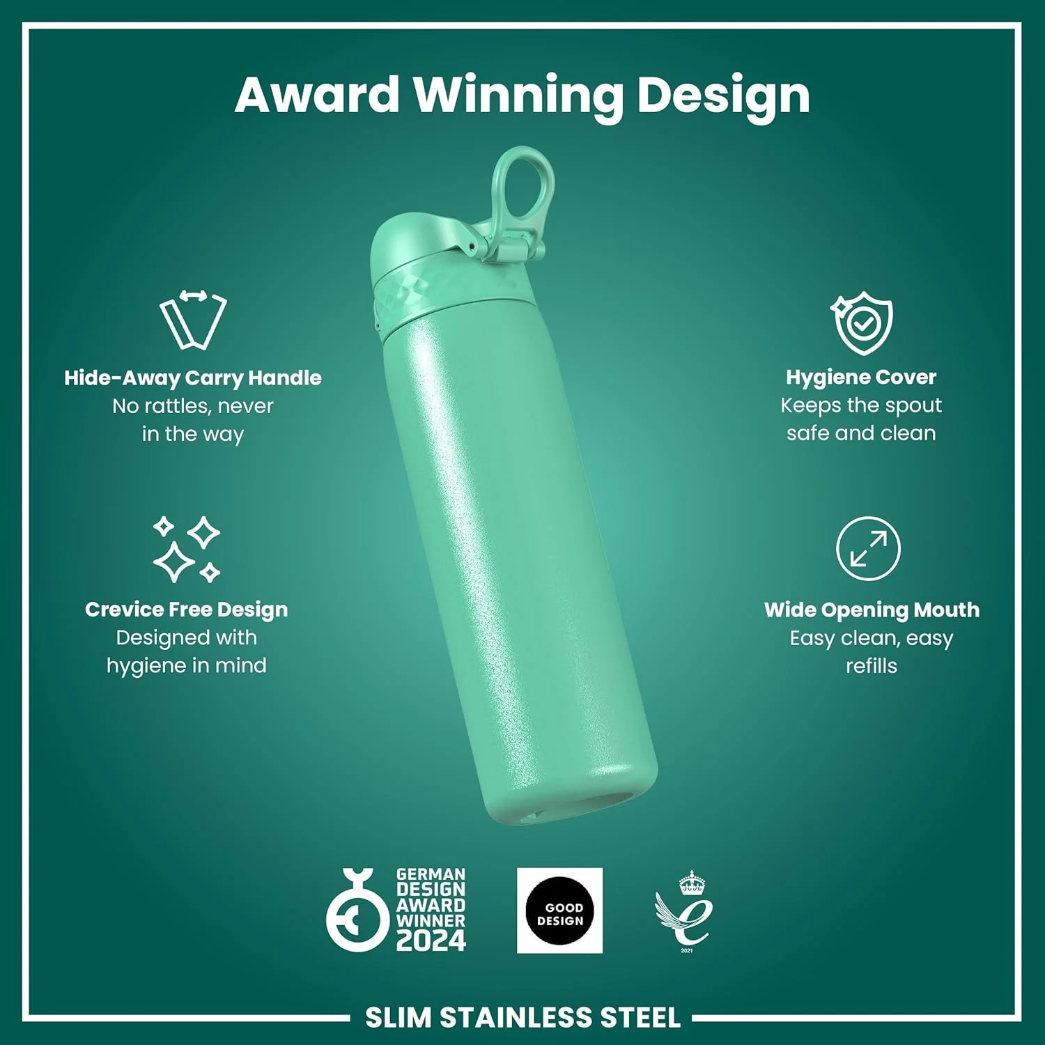 Lightweight Stainless Steel 20oz- Teal Green - Image 6