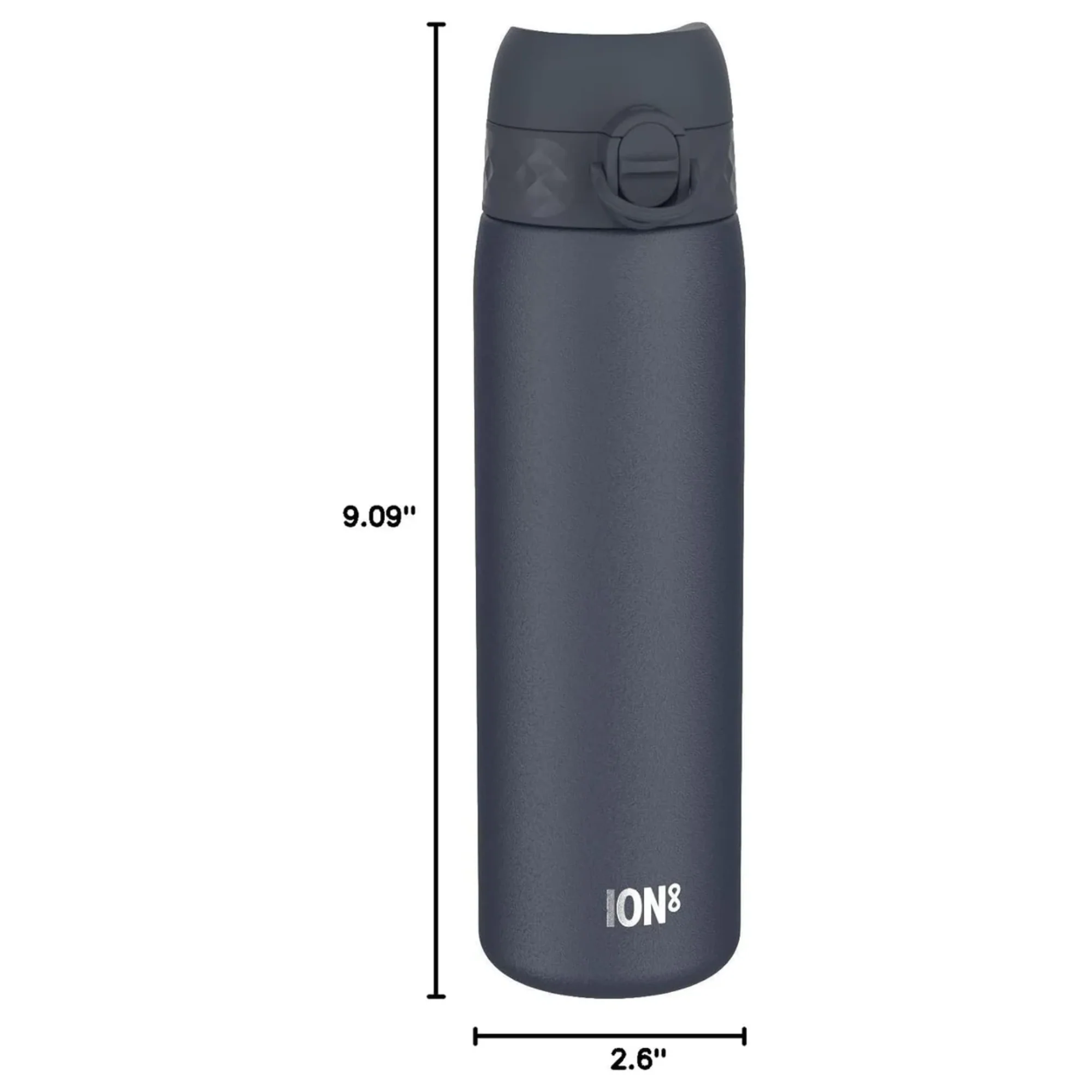 Slim Lightweight Steel Water Bottle 600 ml/20 oz Navy Blue - Image 2