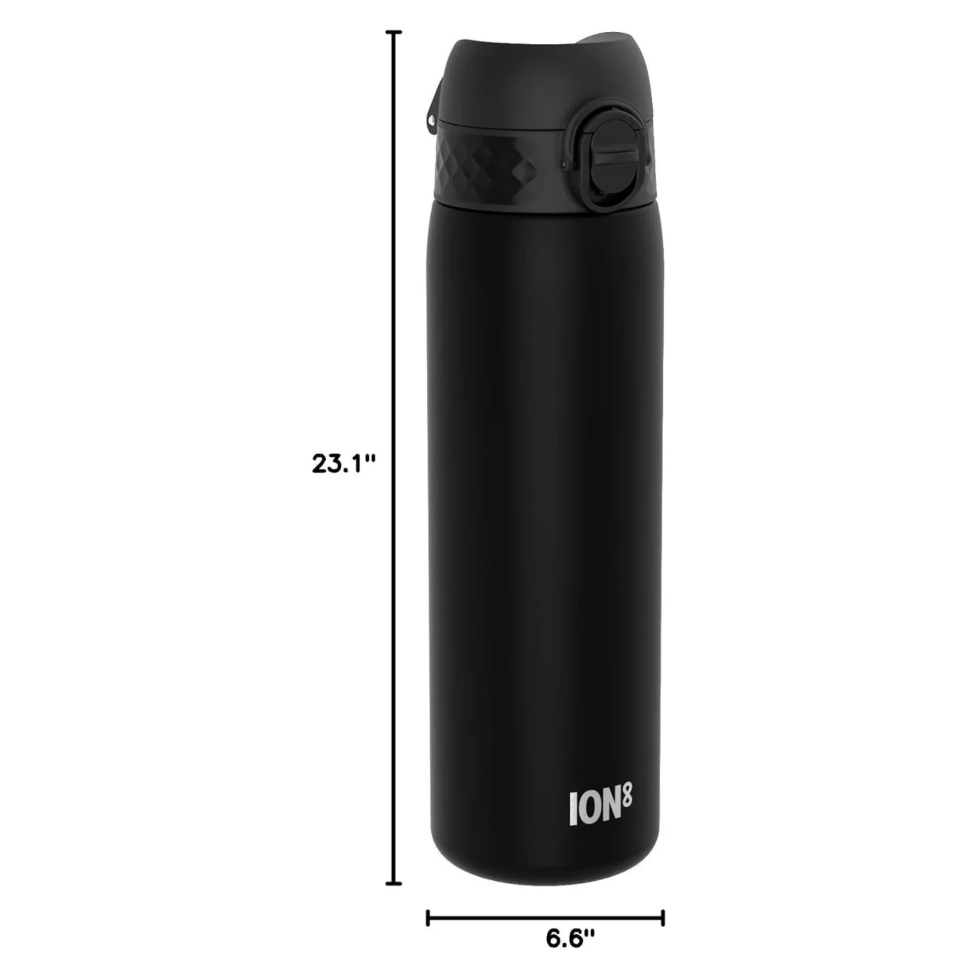 Slim Water Bottle 500 ml/18 oz Black - Image 2