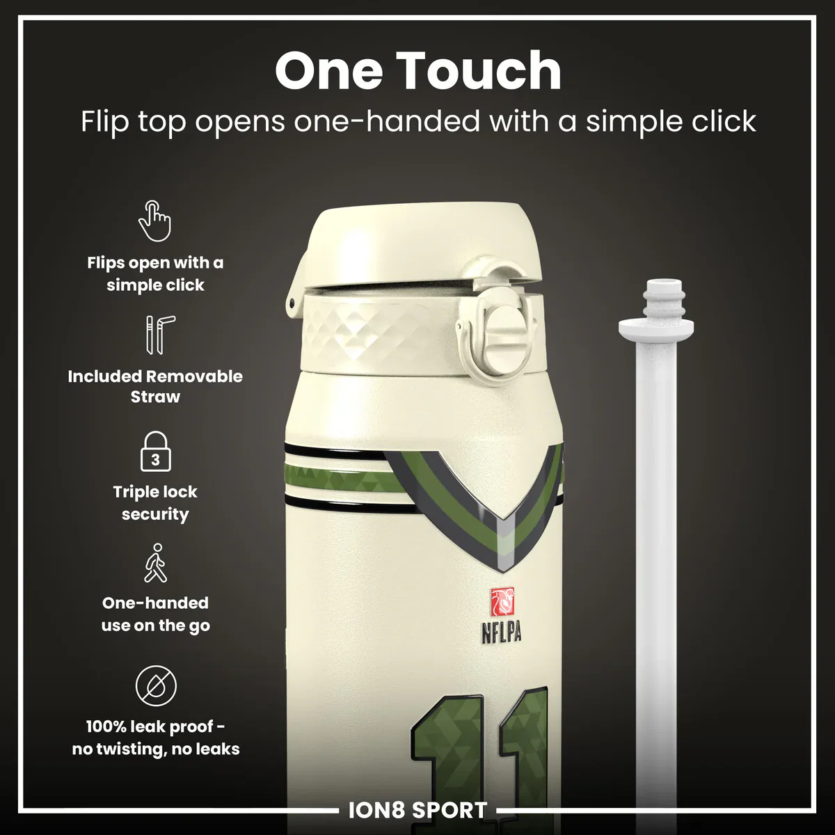 NFL x ION8 - Jaxon Smith-Njigba Insulated Water Bottle - 750ml - Image 3