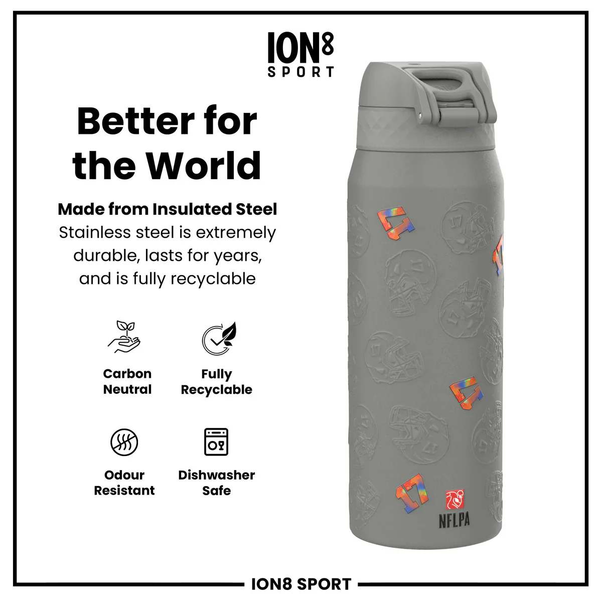 NFL x ION8 - Josh Allen Insulated Water Bottle - 750ml - Image 5