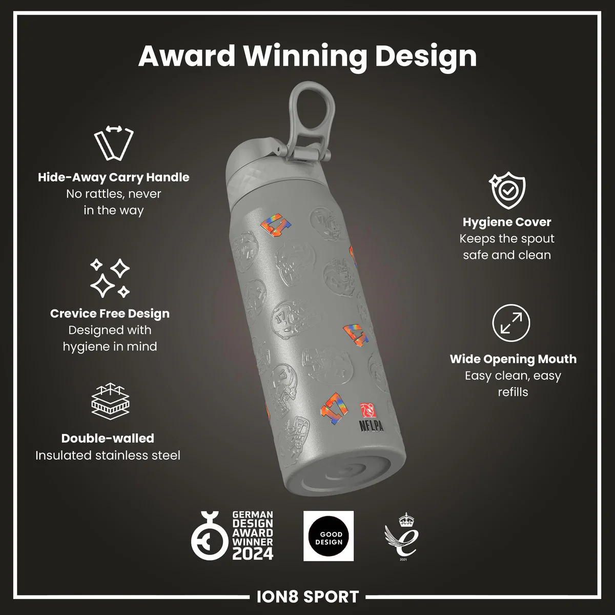 NFL x ION8 - Josh Allen Insulated Water Bottle - 750ml - Image 6
