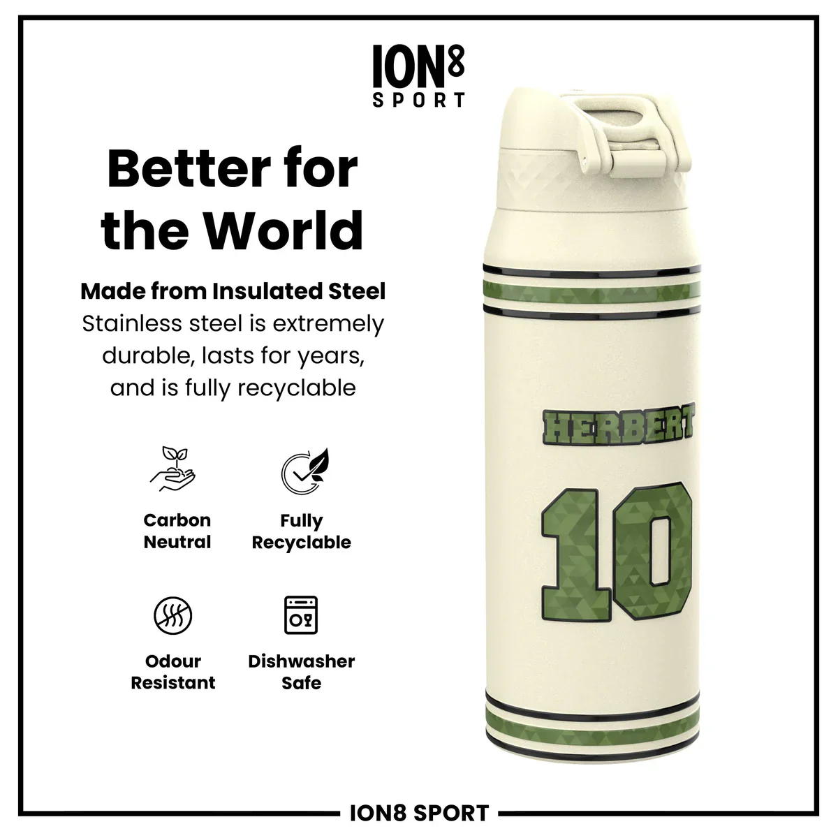 NFL x ION8 - Justin Herbert Insulated Water Bottle - 750ml - Image 5