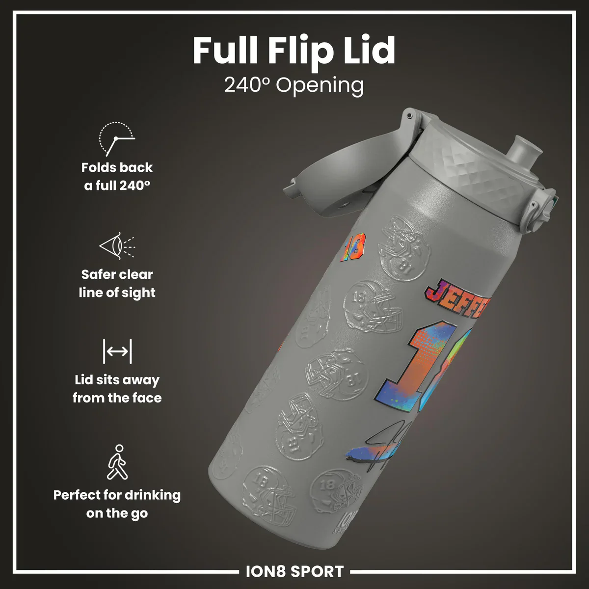NFL x ION8 - Justin Jefferson Insulated Water Bottle - 750ml - Image 4