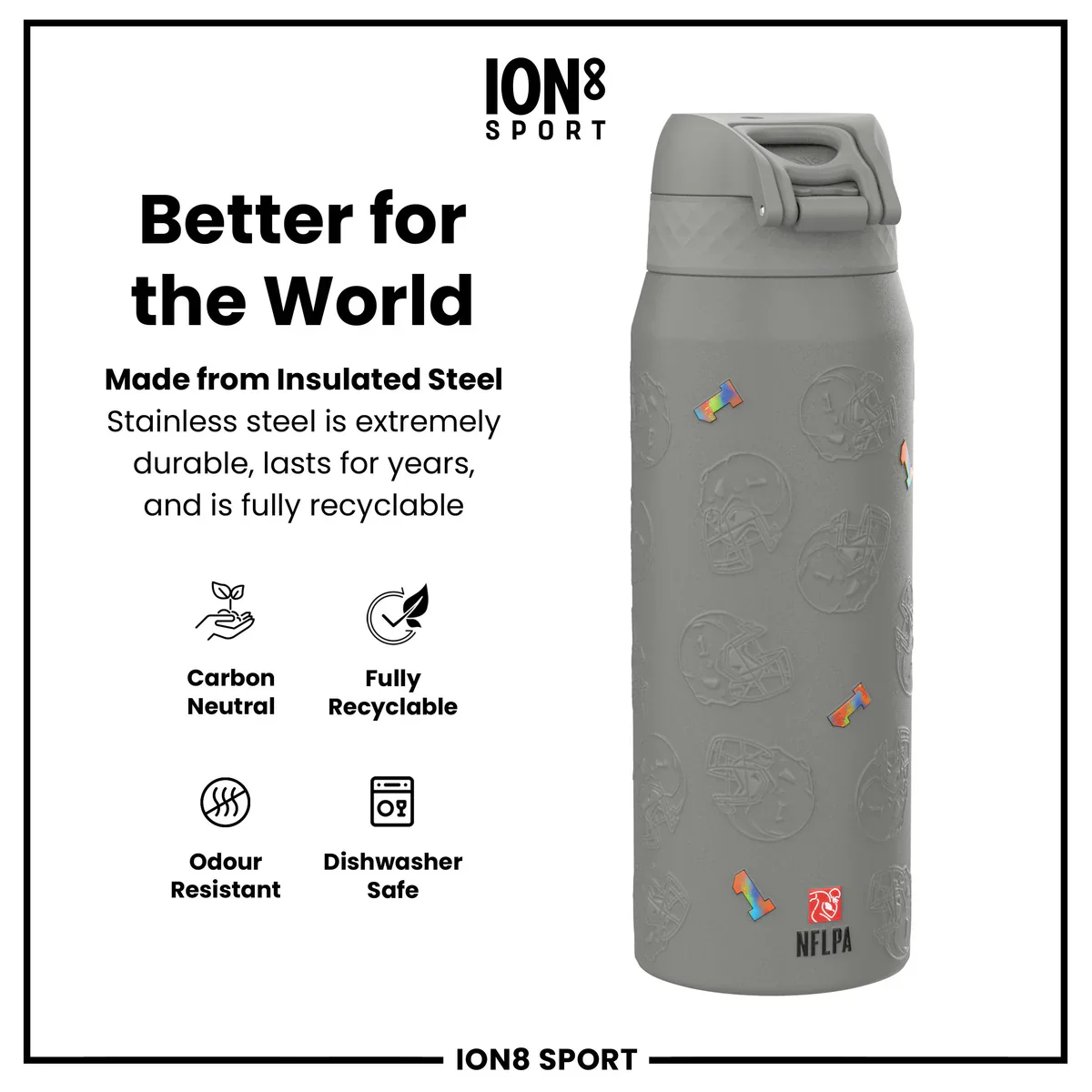 NFL x ION8 - Malik Nabers Insulated Water Bottle - 750ml - Image 4