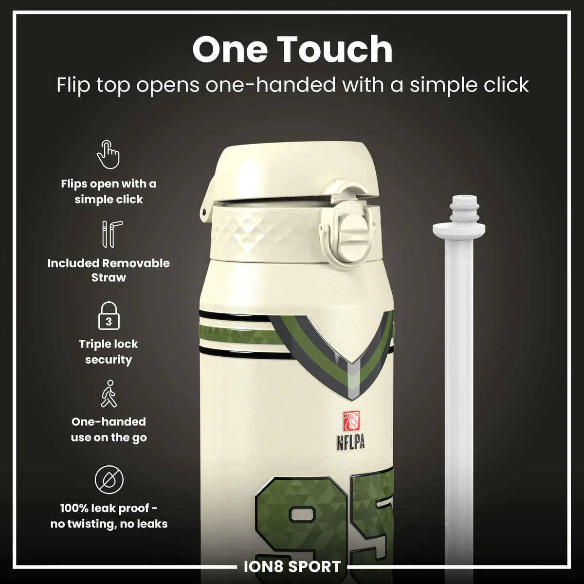 NFL x ION8 - Myles Garrett Insulated Water Bottle - 750ml - Image 3